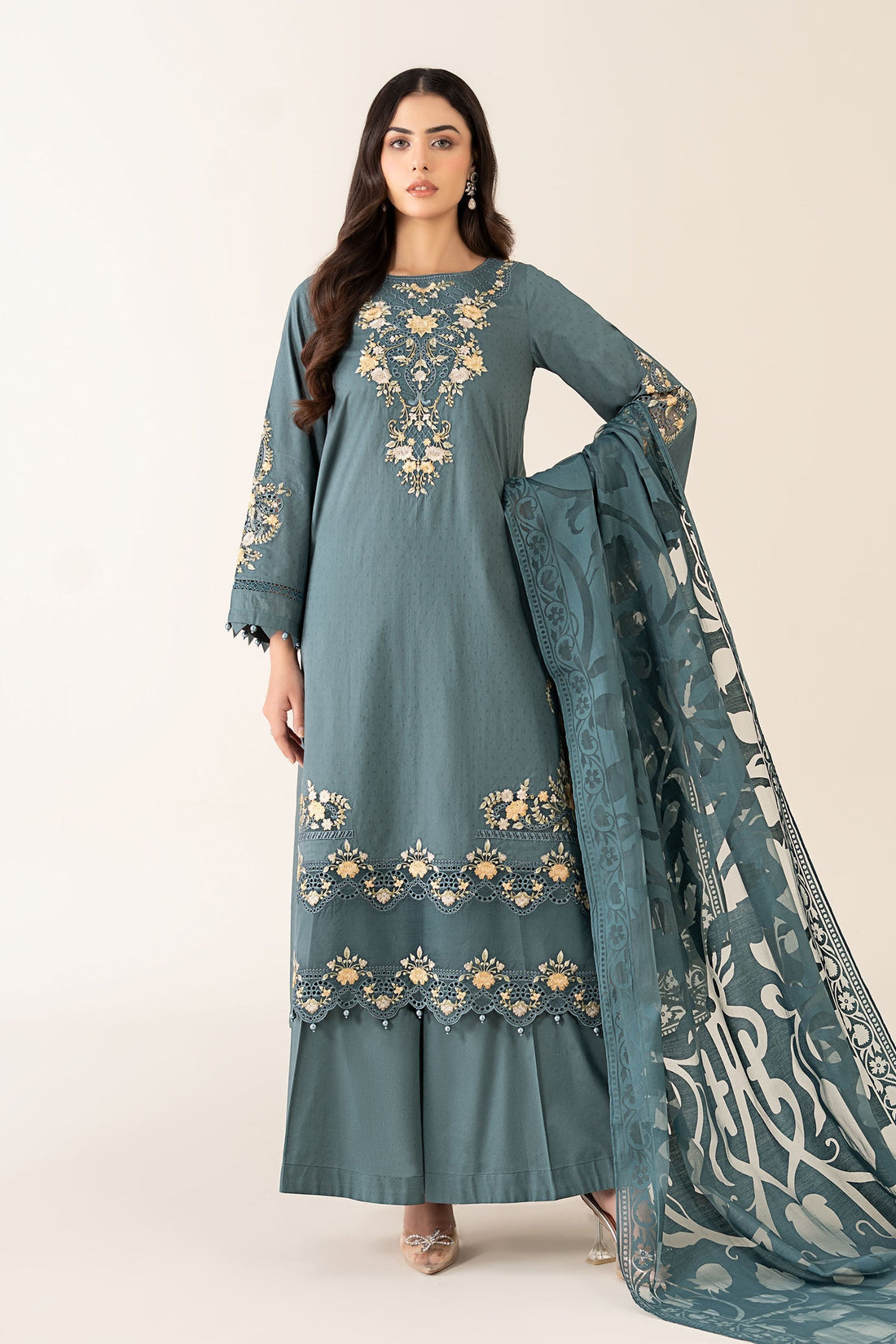 Maria B | Pre Fall 25 | Dobby Suit 15 - Pakistani Designer Dress - by Maria B - Type : Ladies Clothes - 100% Original at Saira Sultan