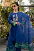 Maria B | Casual Pret 25 | DW-EF25-15 XL Blue Jacquard Lawn