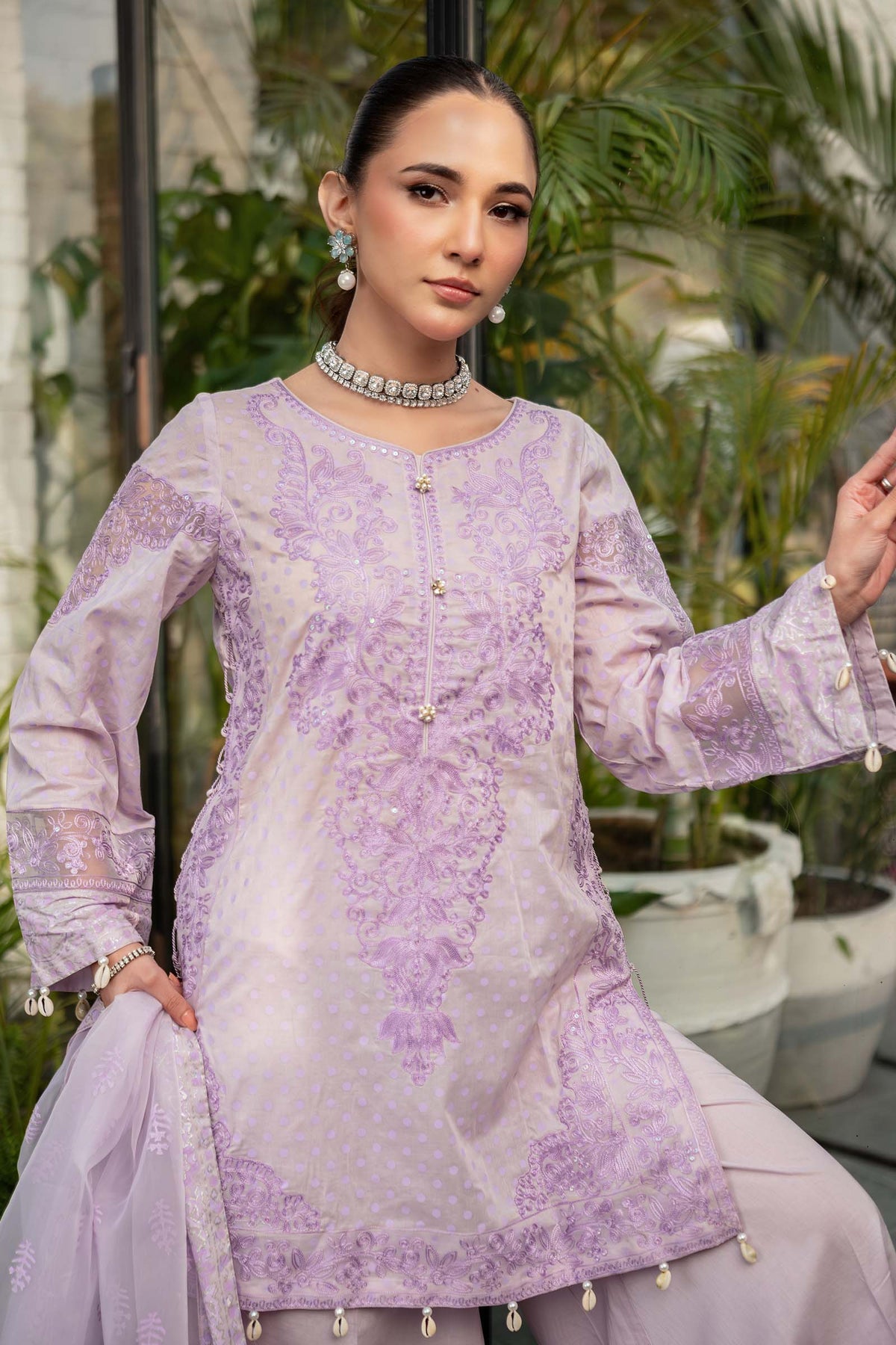Maria B | Casual Pret 25 | DW-EF25-99 L Lilac Lawn
