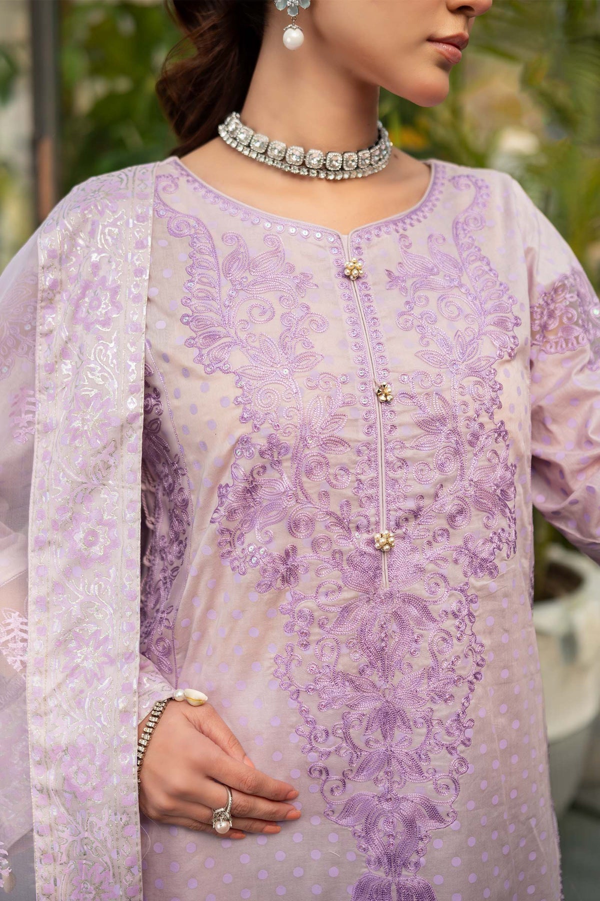 Maria B | Casual Pret 25 | DW-EF25-99 M Lilac Lawn