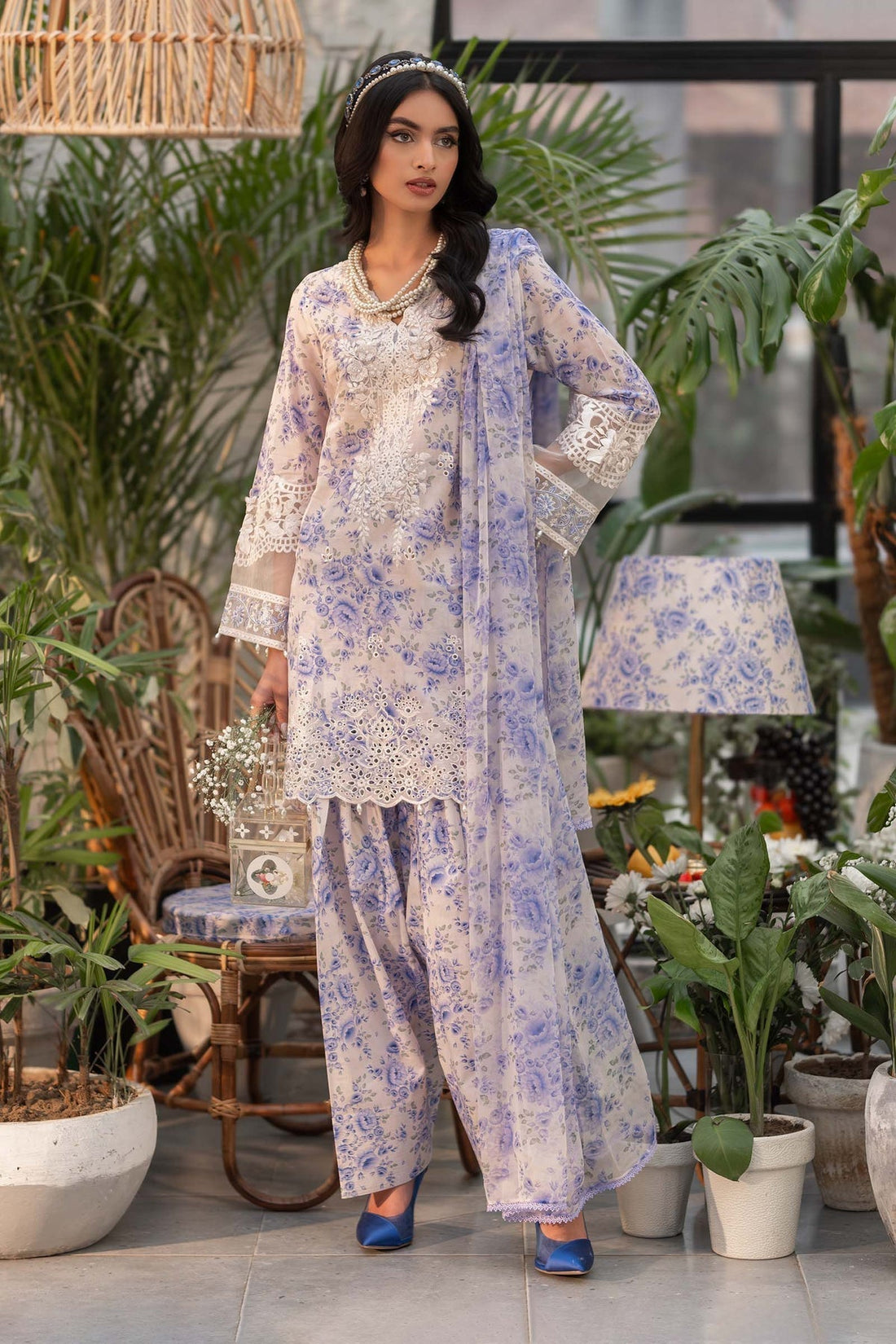 Maria B | Casual Pret 25 | DW-EF25-36 XS Off White Lawn