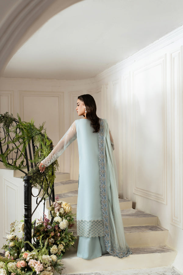 Azzal | Mishri Formals | Diyar XS Blue Organza