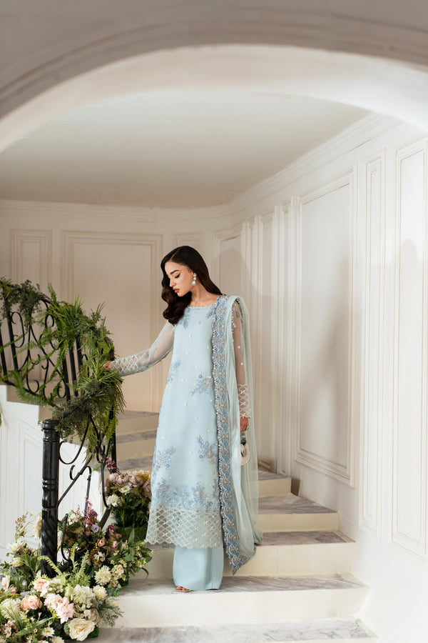 Azzal | Mishri Formals | Diyar XL Blue Organza