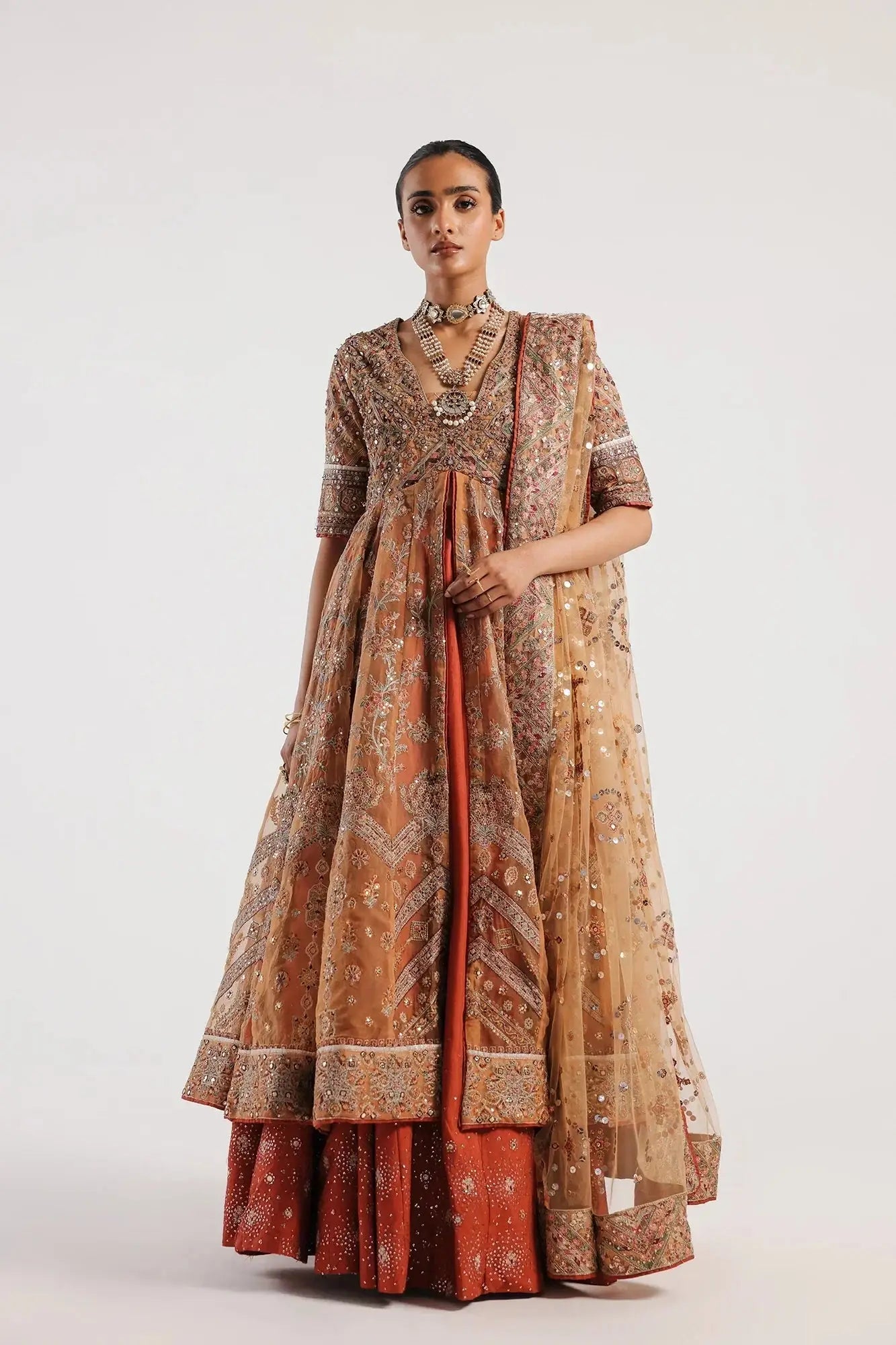 Ethnic | Luxe Formal Collection | E0022/115/114 - Pakistani Designer Dress - by Ethnic | Type: Bridal - 100% Original at Saira Sultan