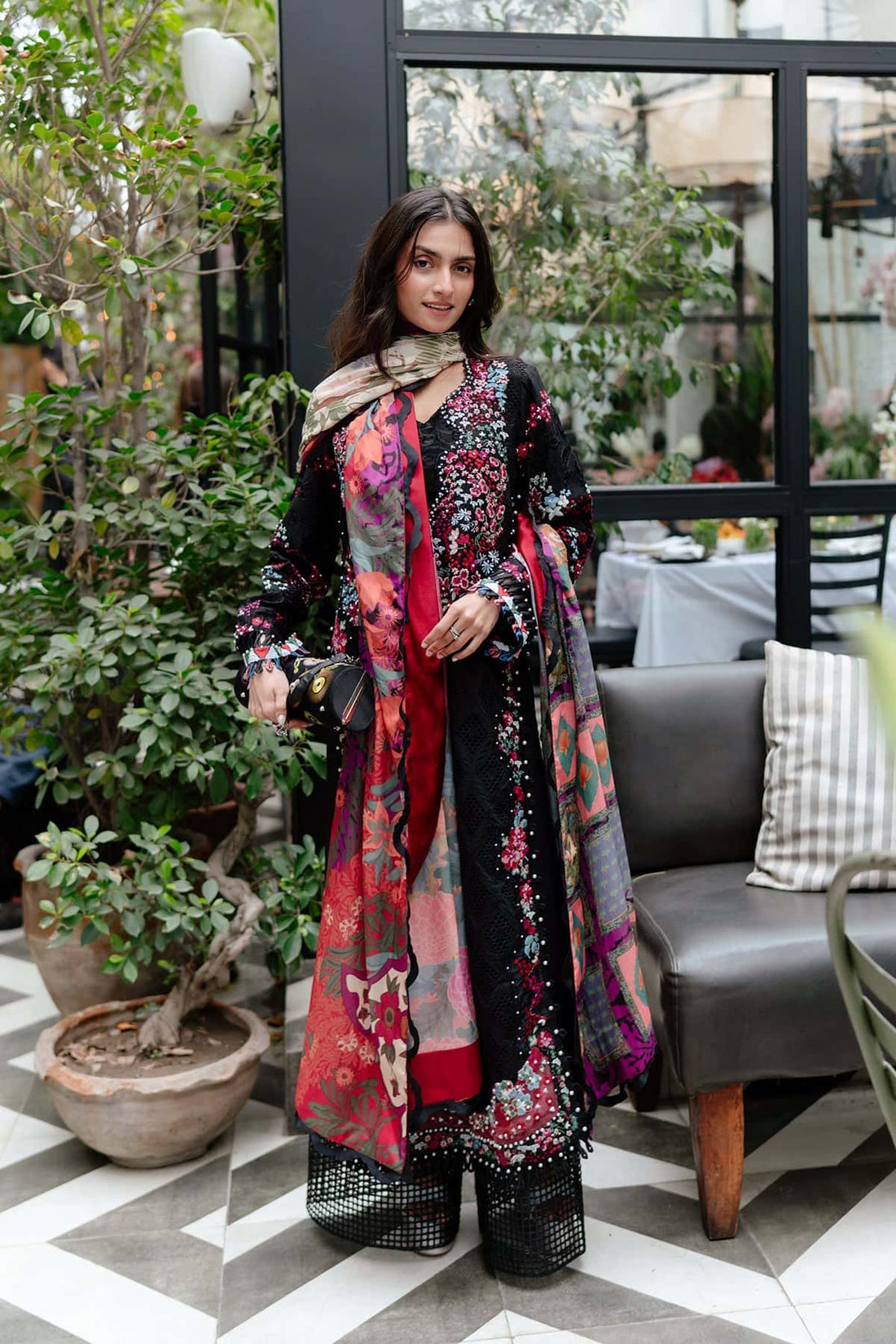 Afrozeh | Lawn 25 | Elva XS Black Lawn