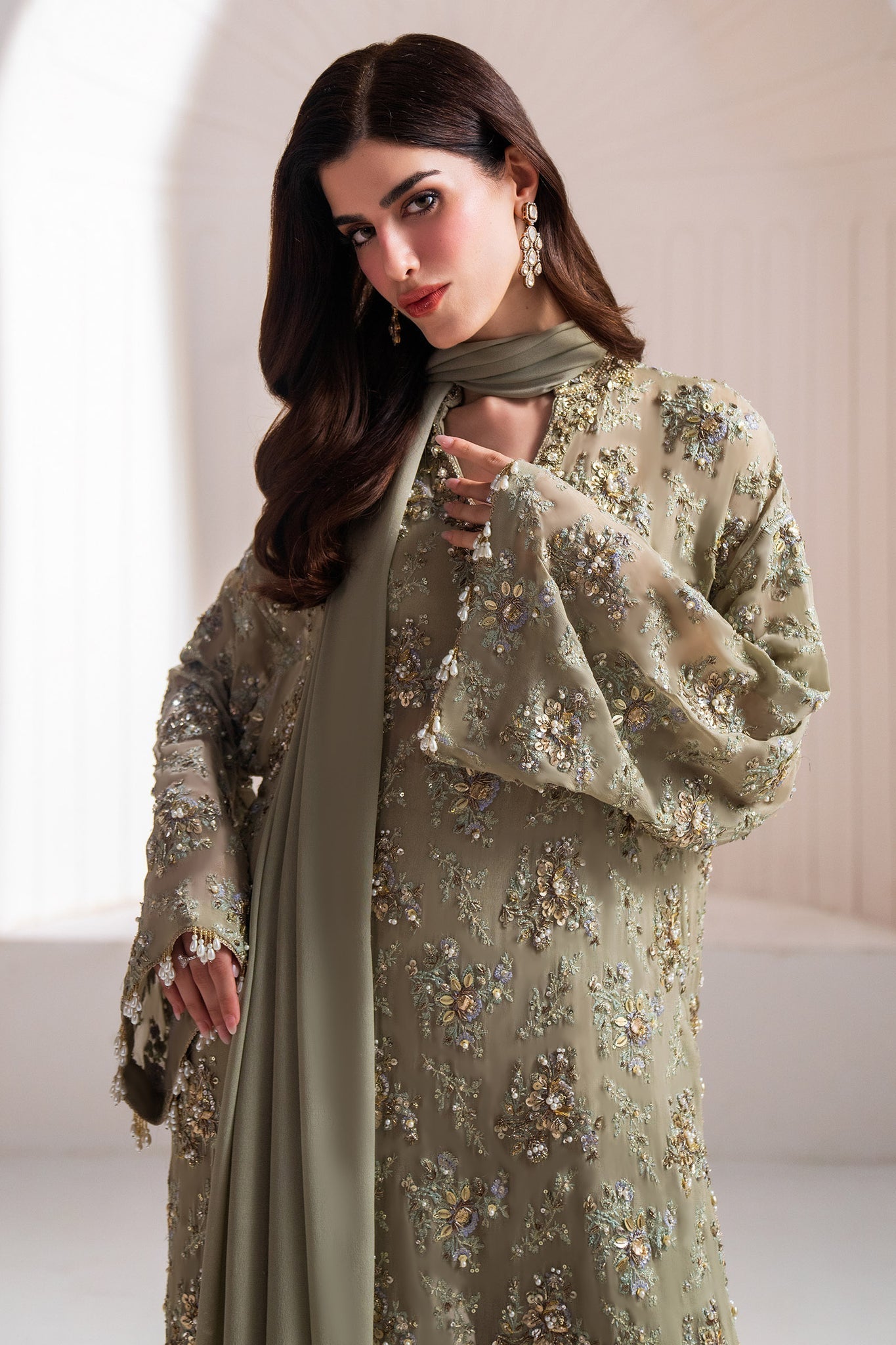 Elan | Elitarie Wedding Formals | CLART‰ (EP-21215) - Pakistani Designer Dress - by Elan | Type: Ladies Clothes - 100% Original at Saira Sultan