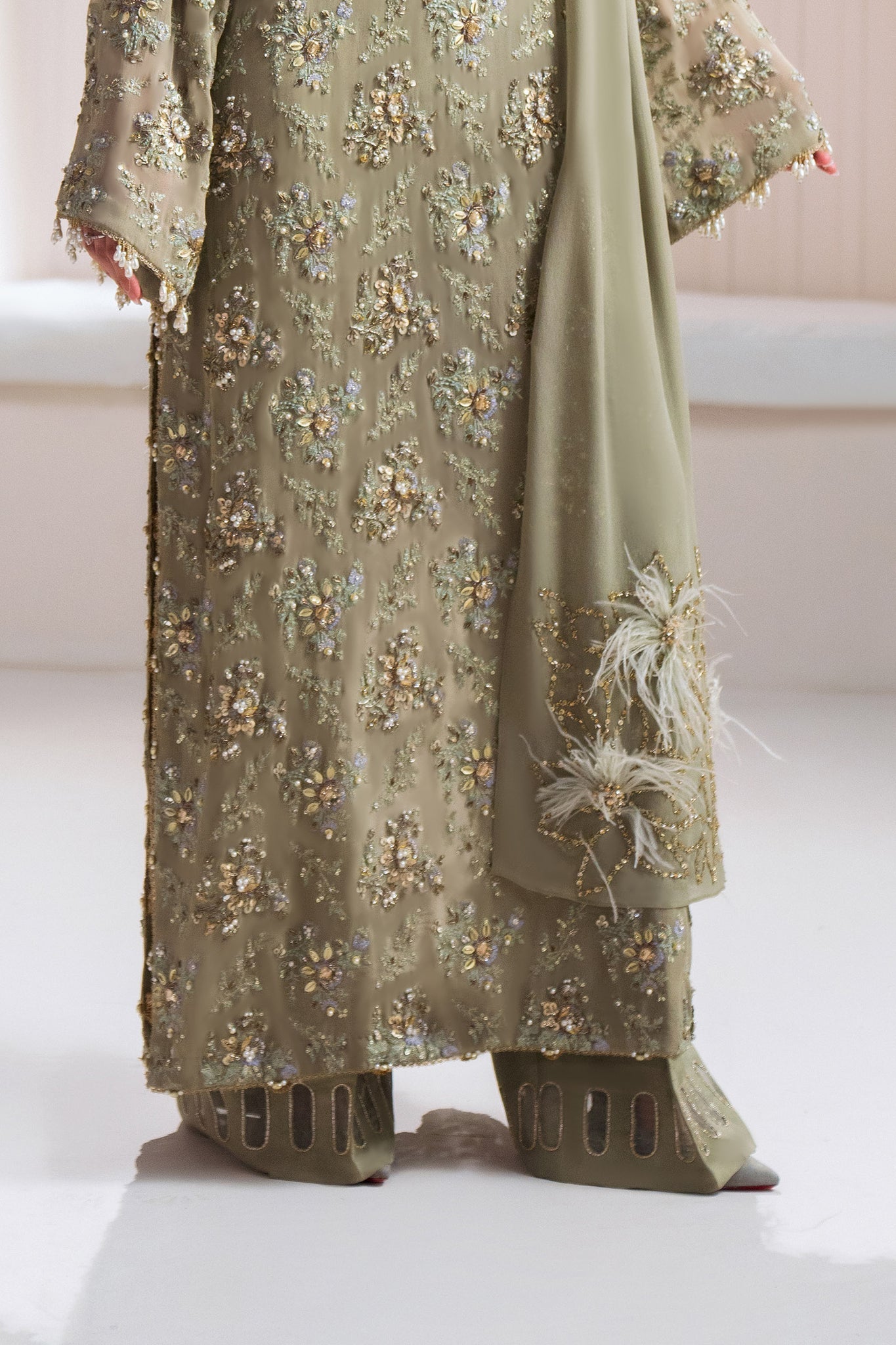 Elan | Elitarie Wedding Formals | CLART‰ (EP-21215) - Pakistani Designer Dress - by Elan | Type: Ladies Clothes - 100% Original at Saira Sultan