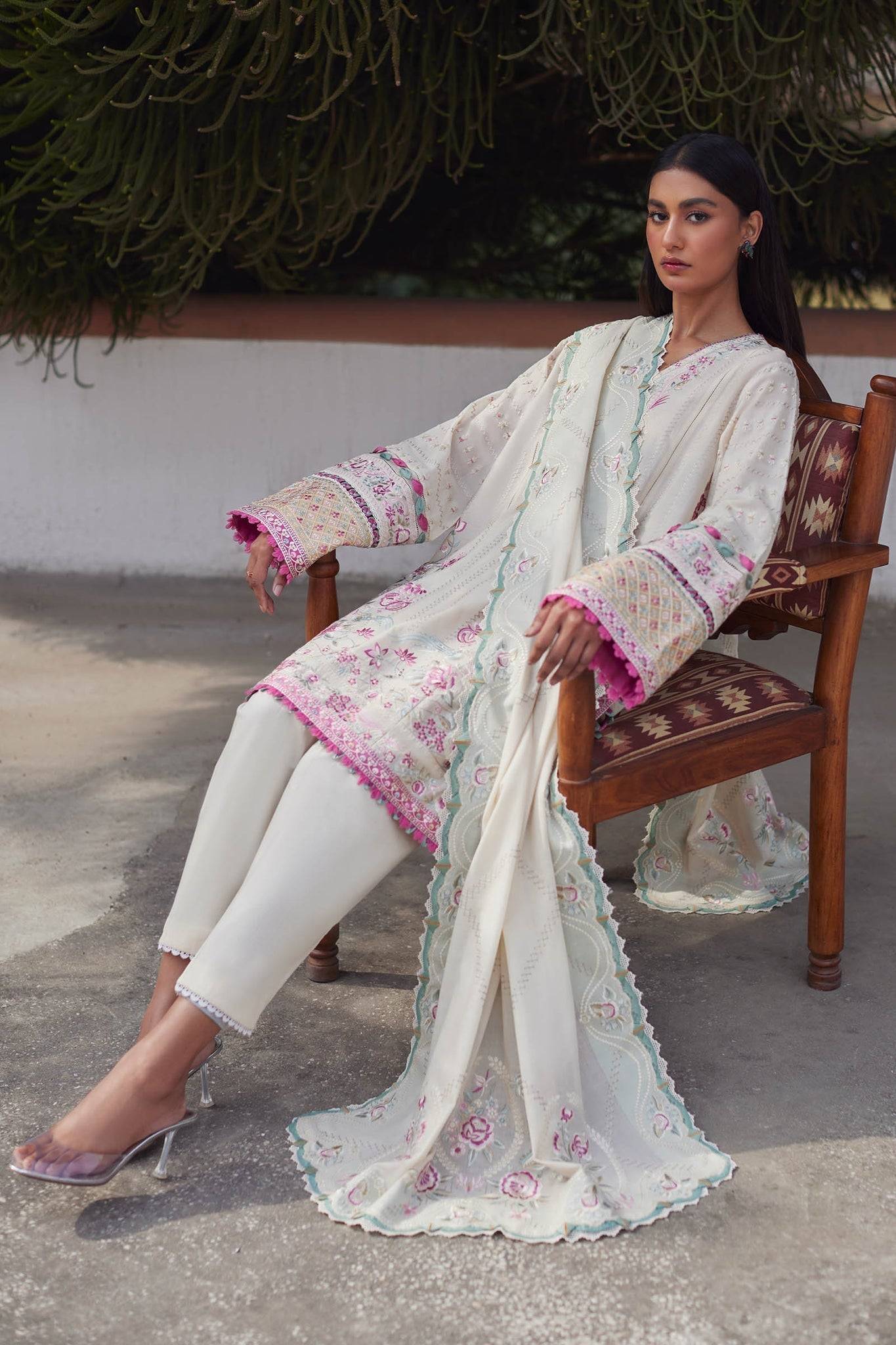 Elan | Lawn24 | AIRA (EL24-10 B) - Pakistani Designer Dress - by Elan | Type: Luxury - 100% Original at Saira Sultan