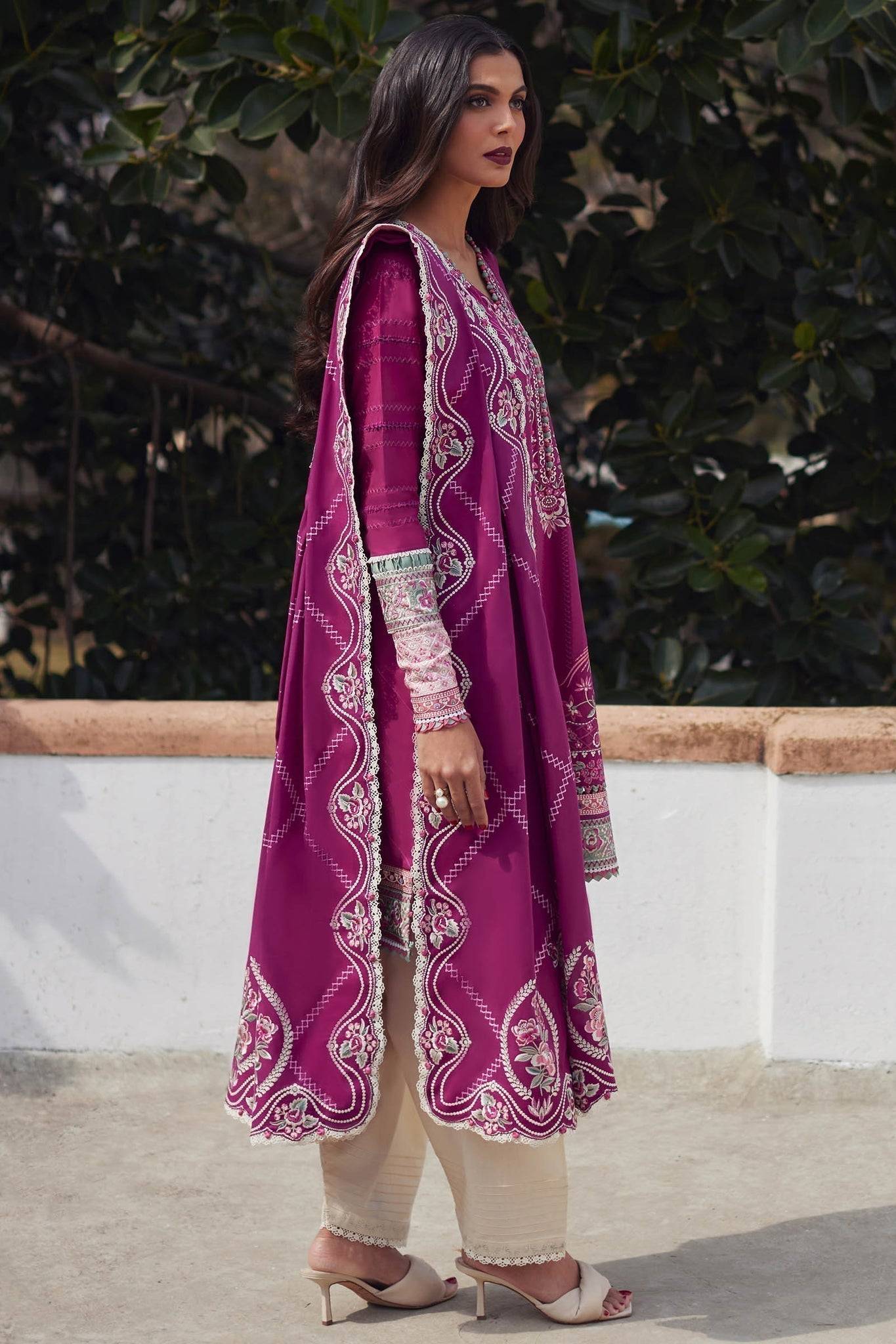 Elan | Lawn24 | AIRA (EL24-10 A) - Pakistani Designer Dress - by Elan | Type: Luxury - 100% Original at Saira Sultan