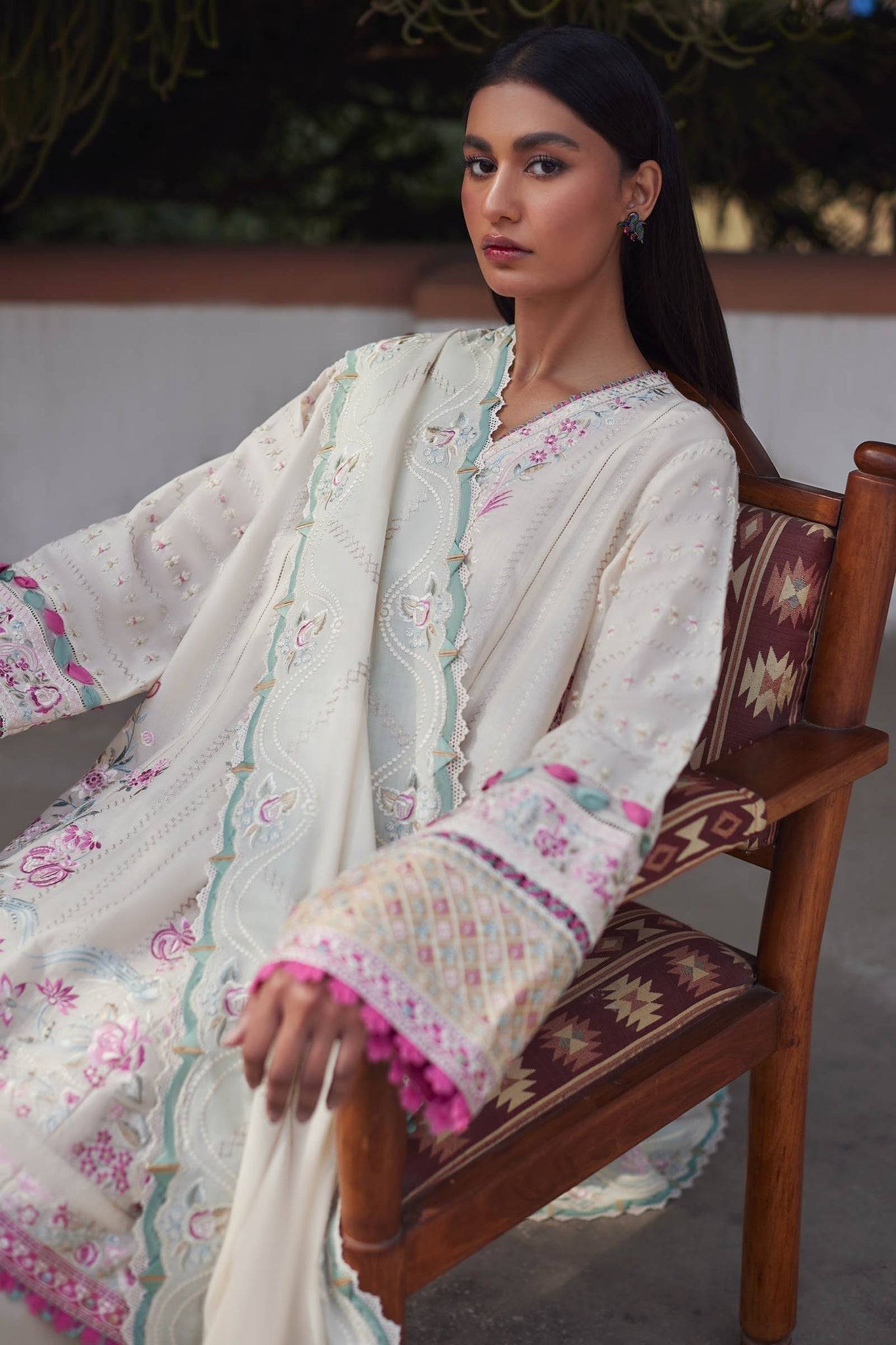 Elan | Lawn24 | AIRA (EL24-10 B) - Pakistani Designer Dress - by Elan | Type: Luxury - 100% Original at Saira Sultan