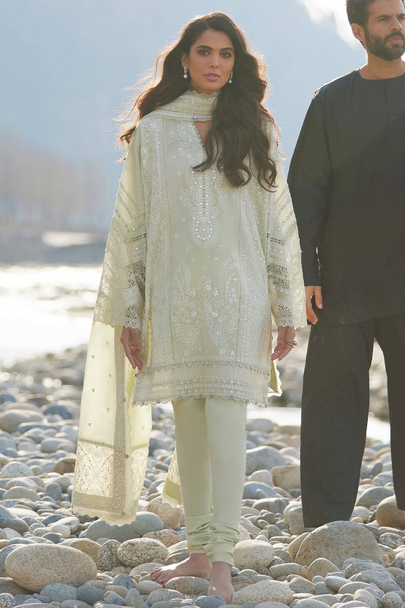 Elan | Lawn24 | ZEINA (EL24-12 A) - Pakistani Designer Dress - by Elan | Type: Luxury - 100% Original at Saira Sultan