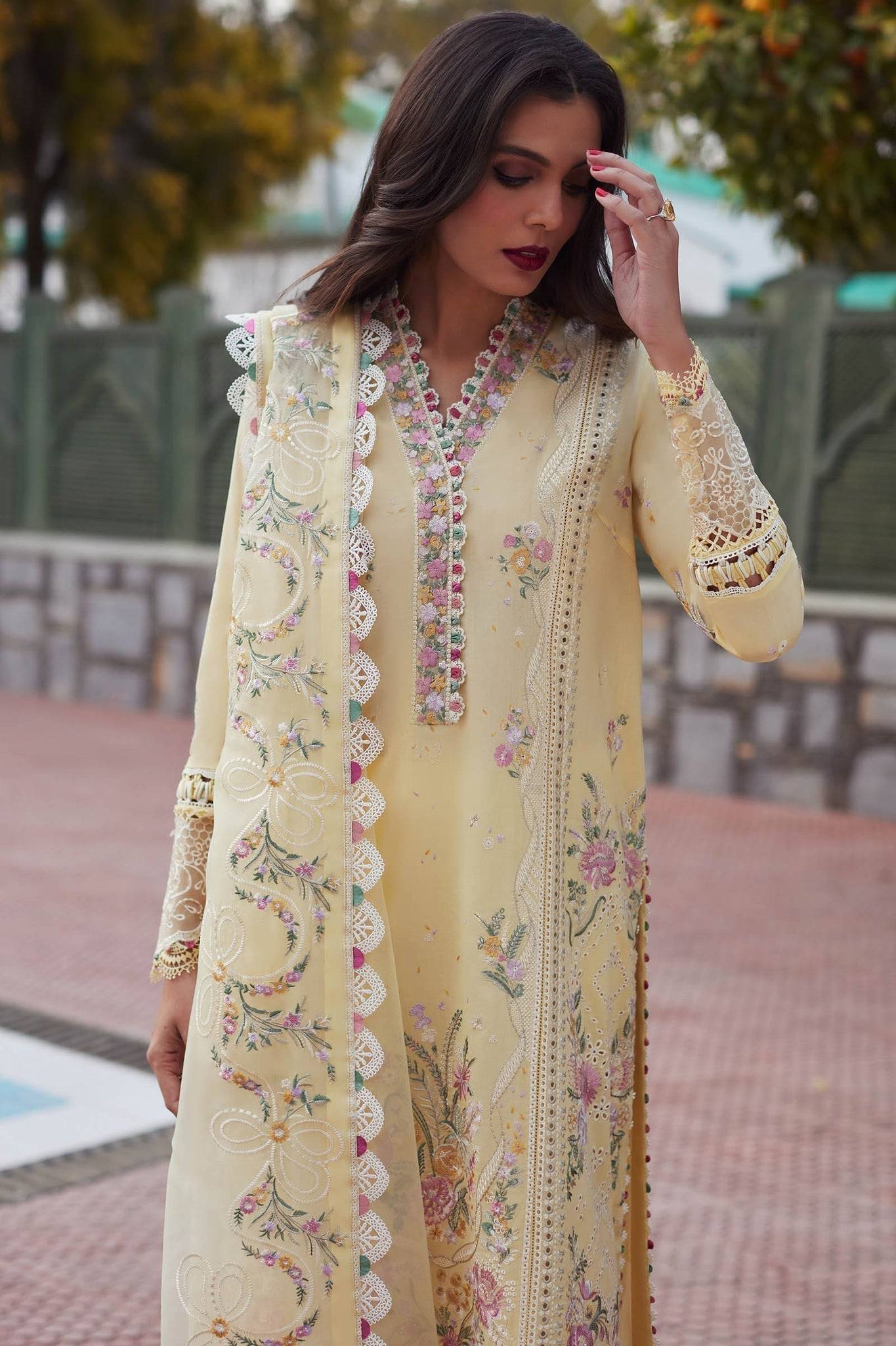 Elan | Lawn24 | ZENEL (EL24-08 B) - Pakistani Designer Dress - by Elan | Type: Luxury - 100% Original at Saira Sultan