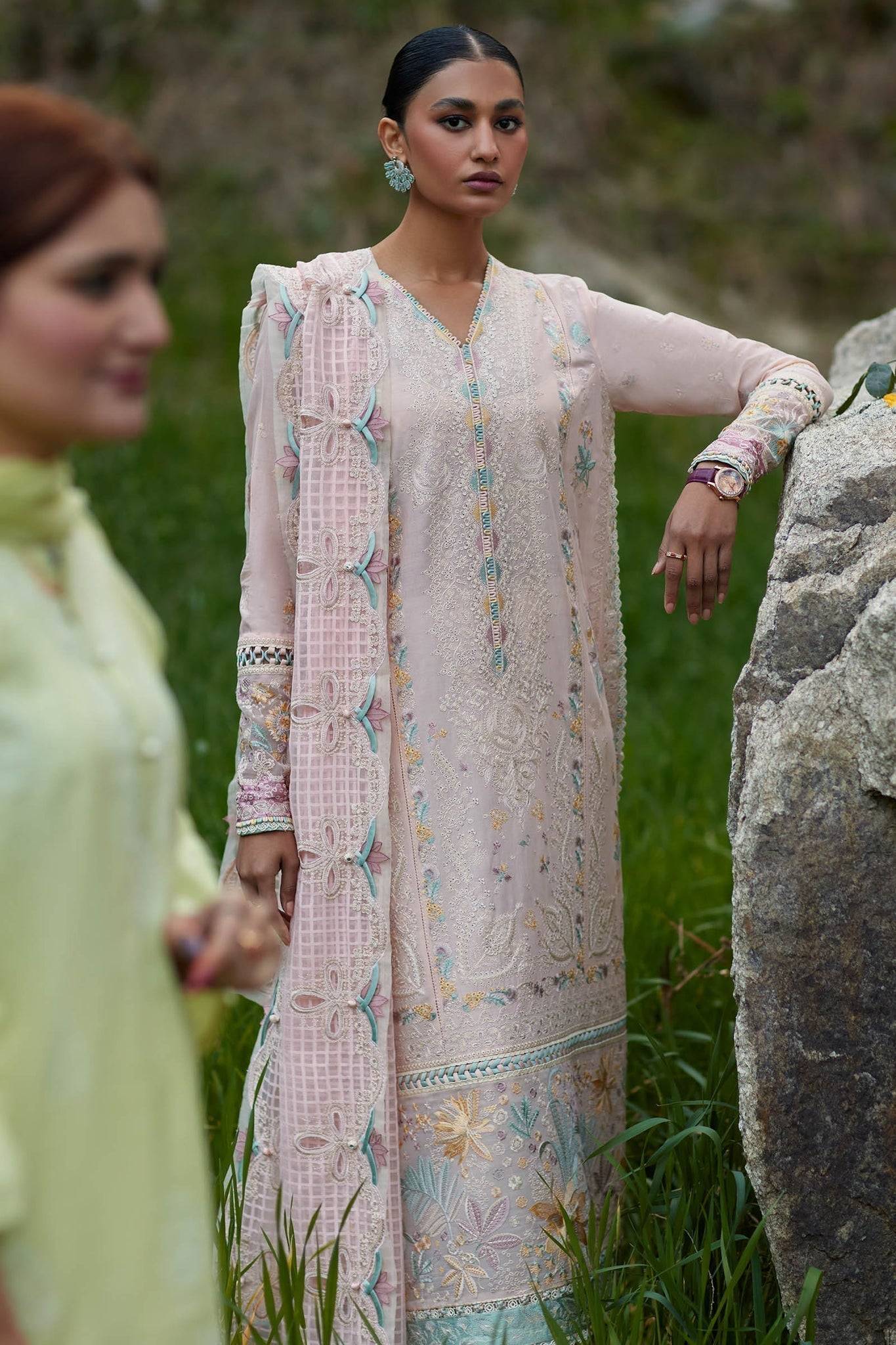 Elan | Lawn24 | NEZIHA (EL24-05 B) - Pakistani Designer Dress - by Elan | Type: Luxury - 100% Original at Saira Sultan
