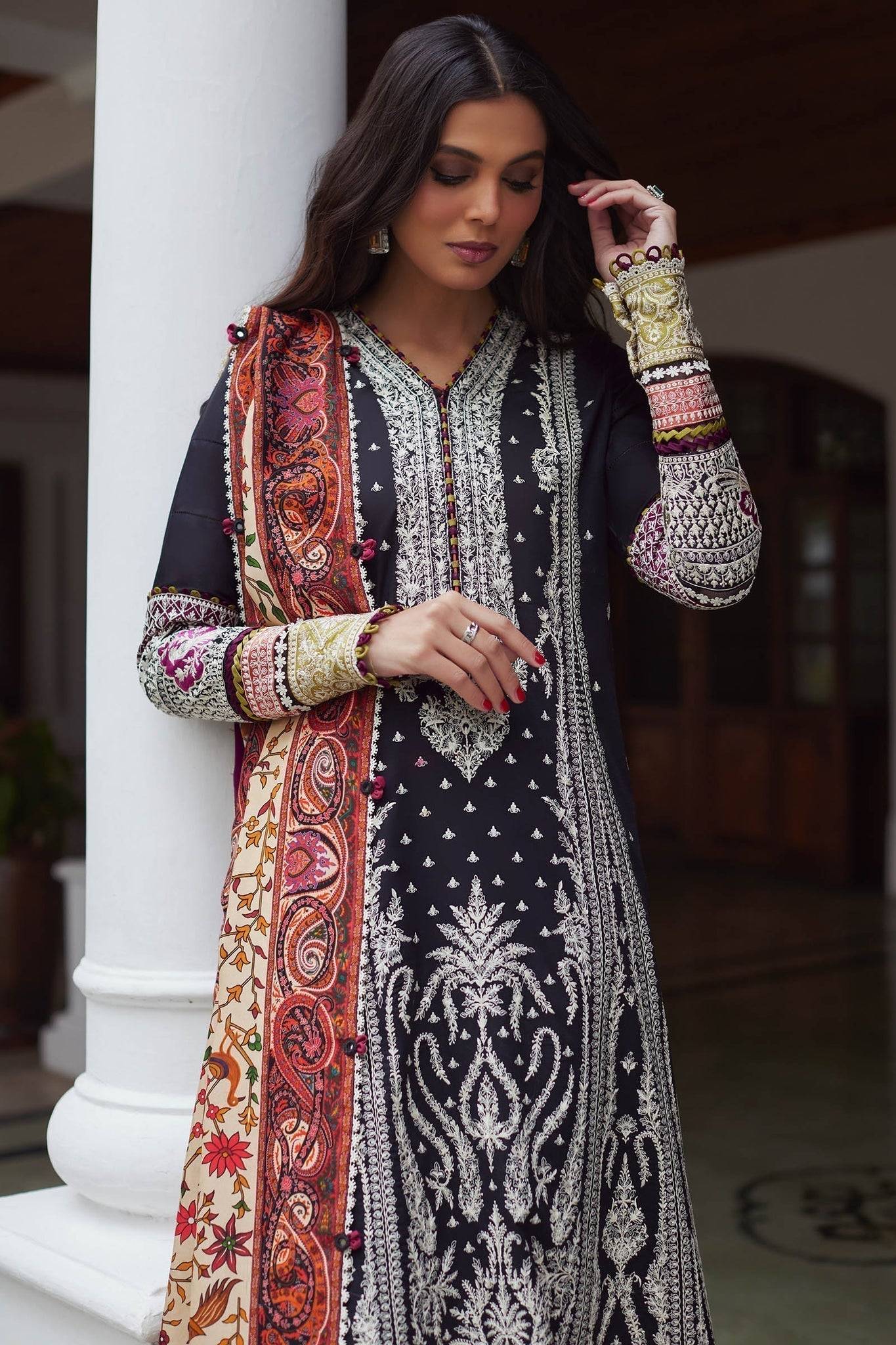 Elan | Lawn24 | SHERINE (EL24-07 A) - Pakistani Designer Dress - by Elan | Type: Luxury - 100% Original at Saira Sultan