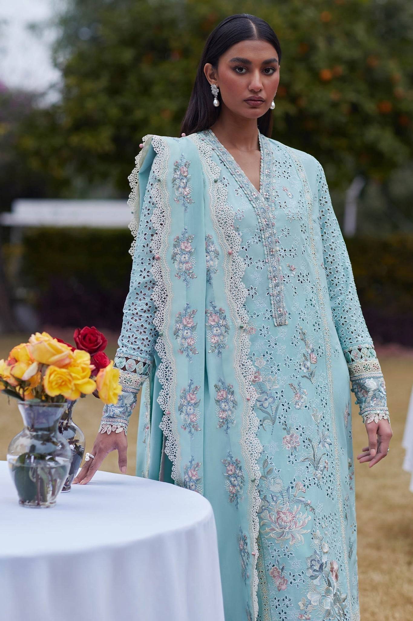 Elan | Lawn24 | AIREEN (EL24-09 B) - Pakistani Designer Dress - by Elan | Type: Luxury - 100% Original at Saira Sultan