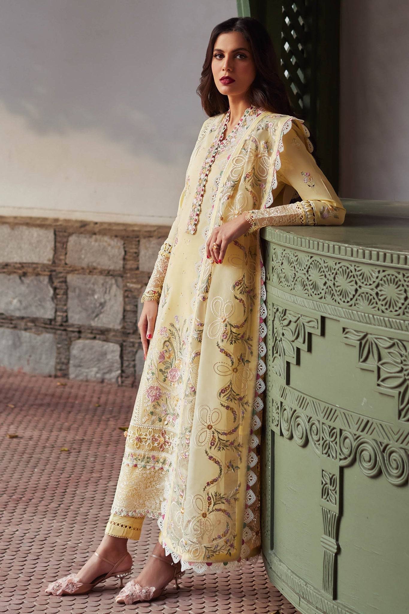 Elan | Lawn24 | ZENEL (EL24-08 B) - Pakistani Designer Dress - by Elan | Type: Luxury - 100% Original at Saira Sultan