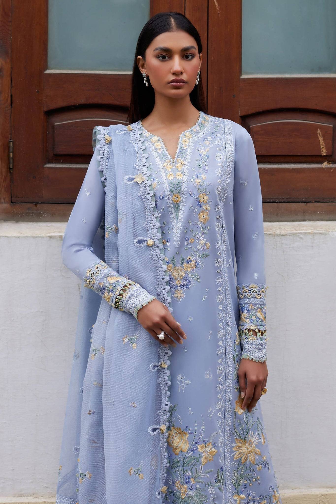 Elan | Lawn24 | MINA (EL24-01 A) - Pakistani Designer Dress - by Elan | Type: Luxury - 100% Original at Saira Sultan