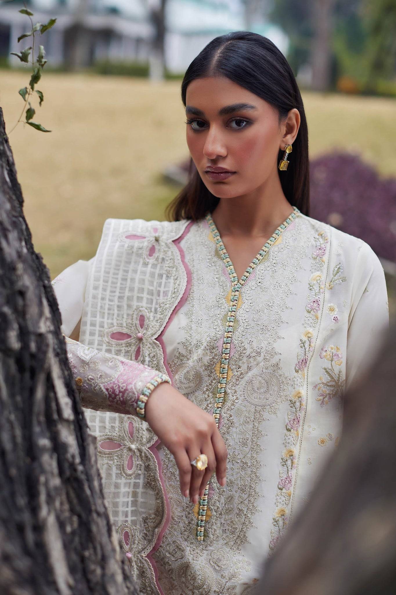 Elan | Lawn24 | NEZIHA (EL24-05 A) - Pakistani Designer Dress - by Elan | Type: Luxury - 100% Original at Saira Sultan