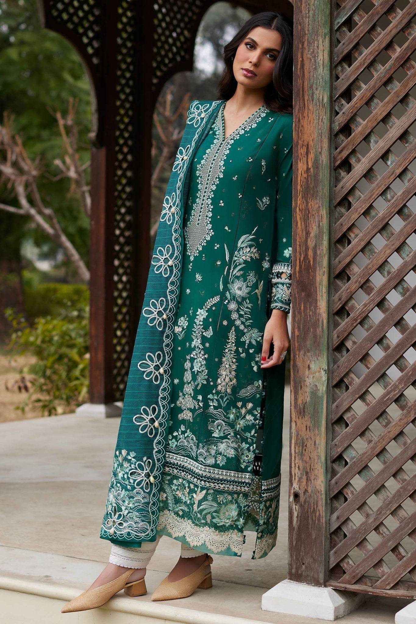 Elan | Lawn24 | NEDINE (EL24-02 A) - Pakistani Designer Dress - by Elan | Type: Luxury - 100% Original at Saira Sultan