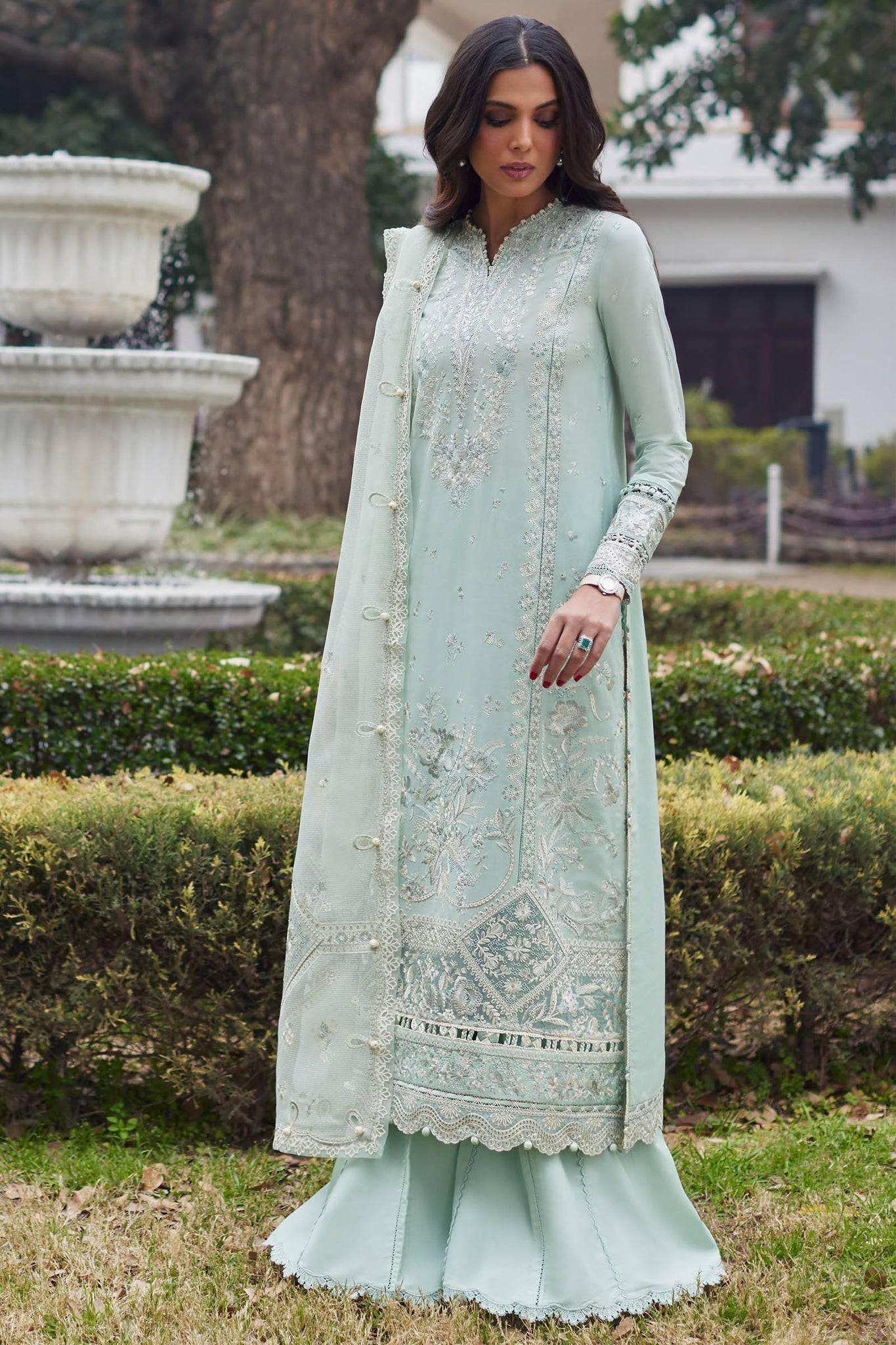 Elan | Lawn24 | MINA (EL24-01 B) - Pakistani Designer Dress - by Elan | Type: Luxury - 100% Original at Saira Sultan