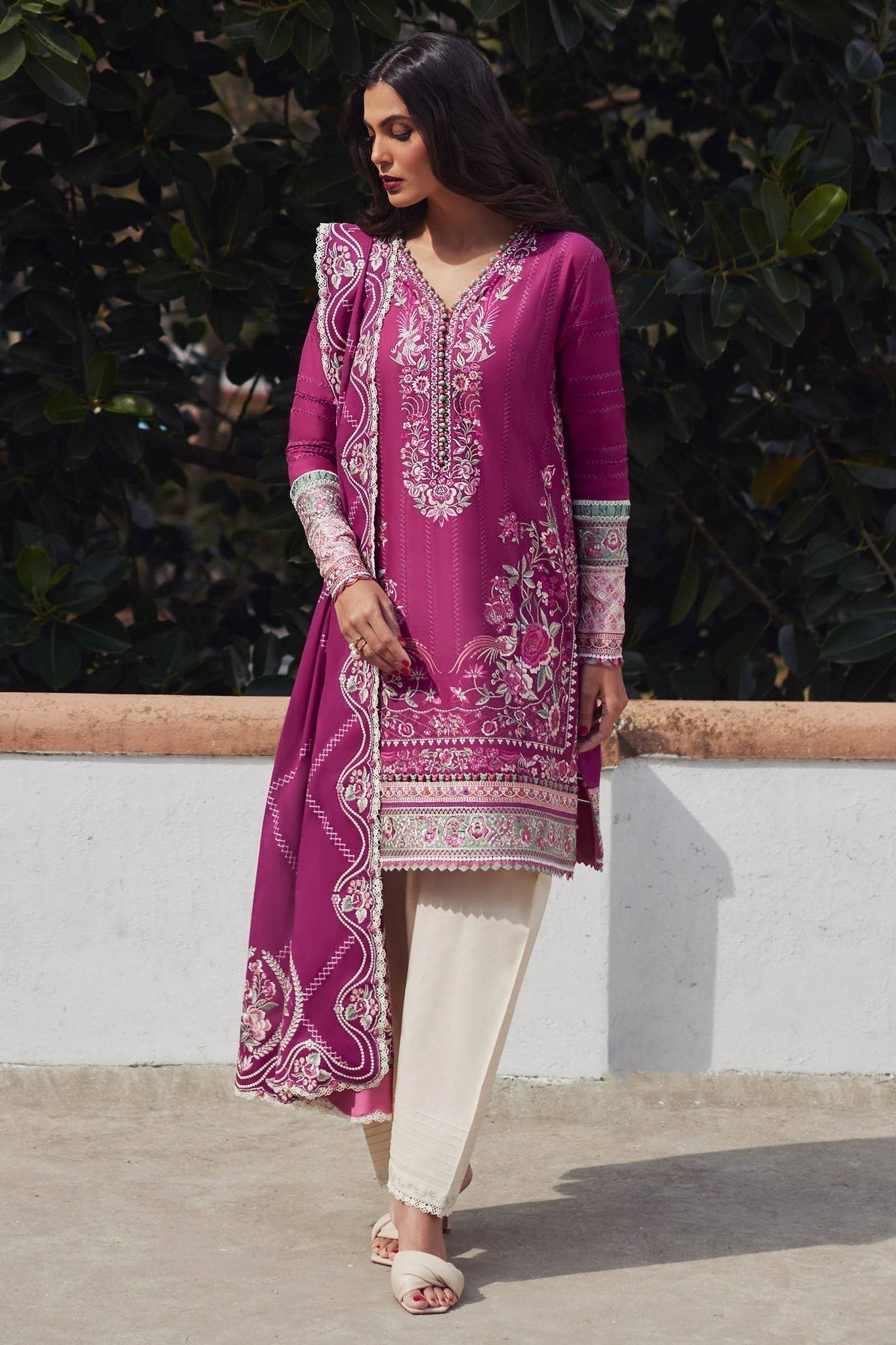Elan | Lawn24 | AIRA (EL24-10 A) - Pakistani Designer Dress - by Elan | Type: Luxury - 100% Original at Saira Sultan