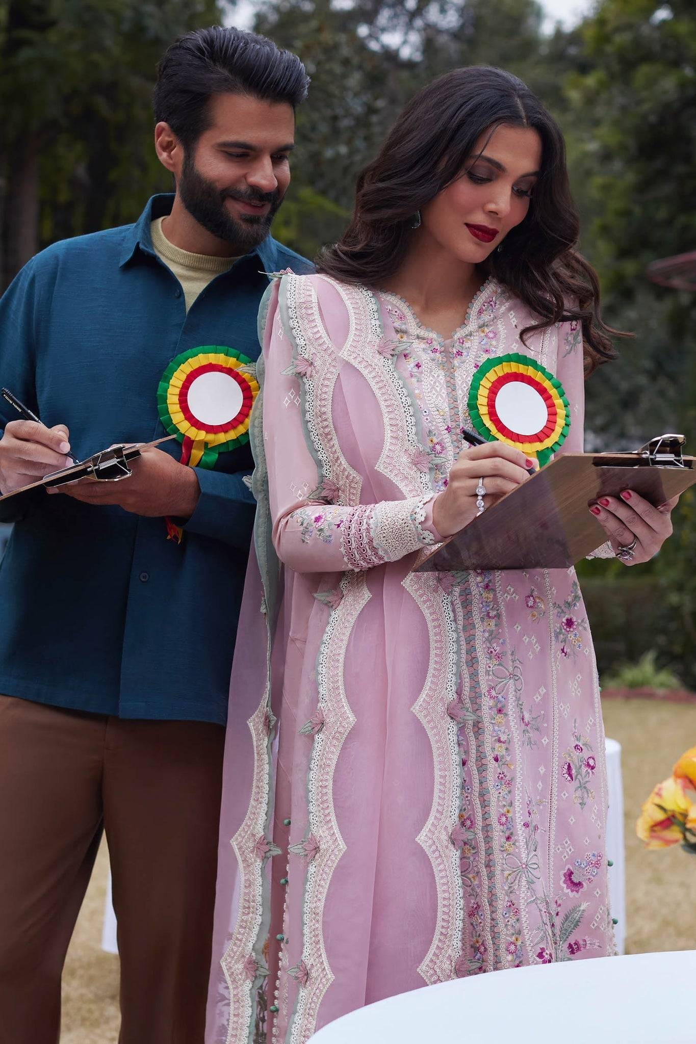 Elan | Lawn24 | MIRZETA (EL24-11 B) - Pakistani Designer Dress - by Elan | Type: Luxury - 100% Original at Saira Sultan