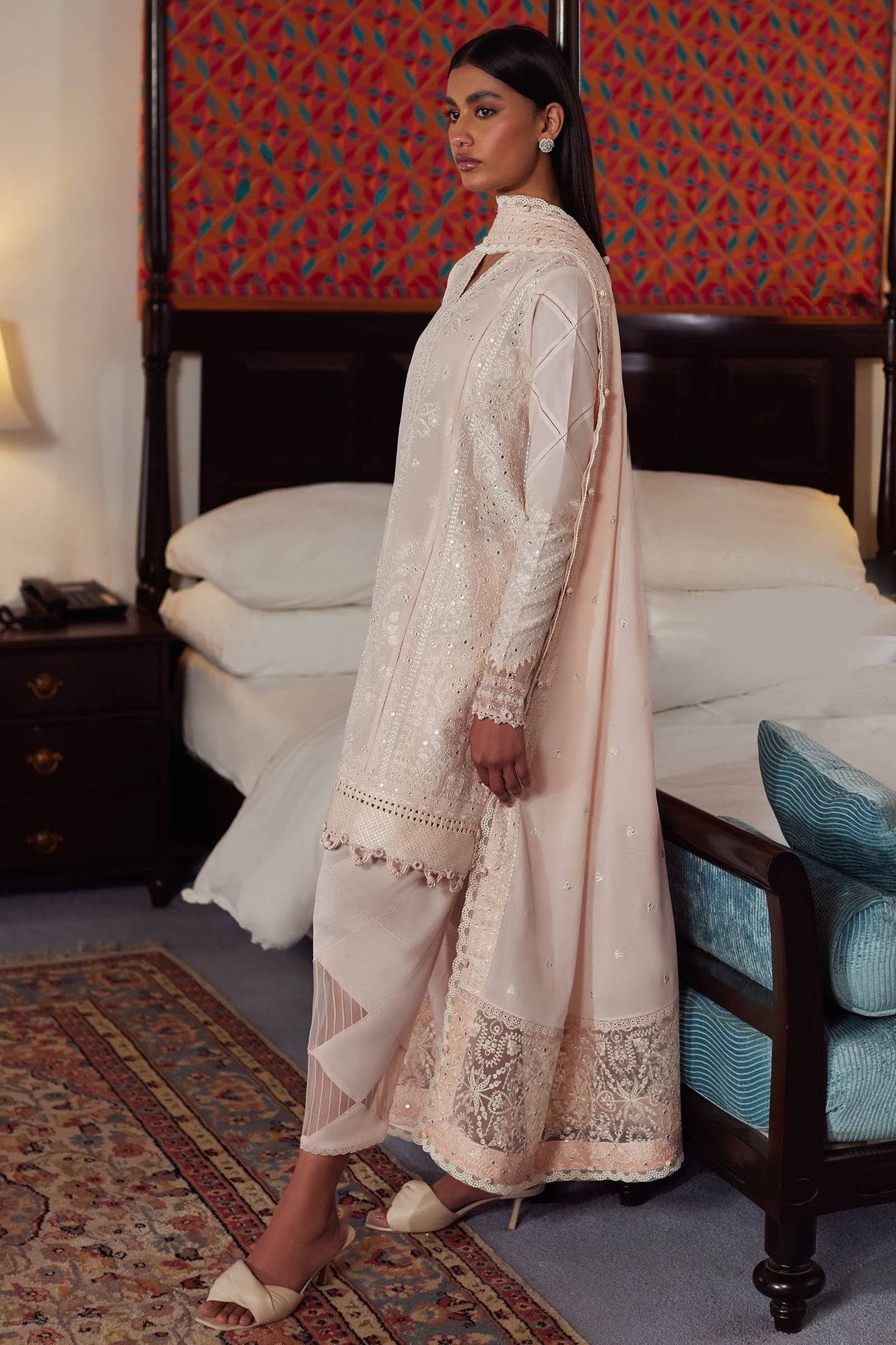 Elan | Lawn24 | ZEINA (EL24-12 B) - Pakistani Designer Dress - by Elan | Type: Luxury - 100% Original at Saira Sultan