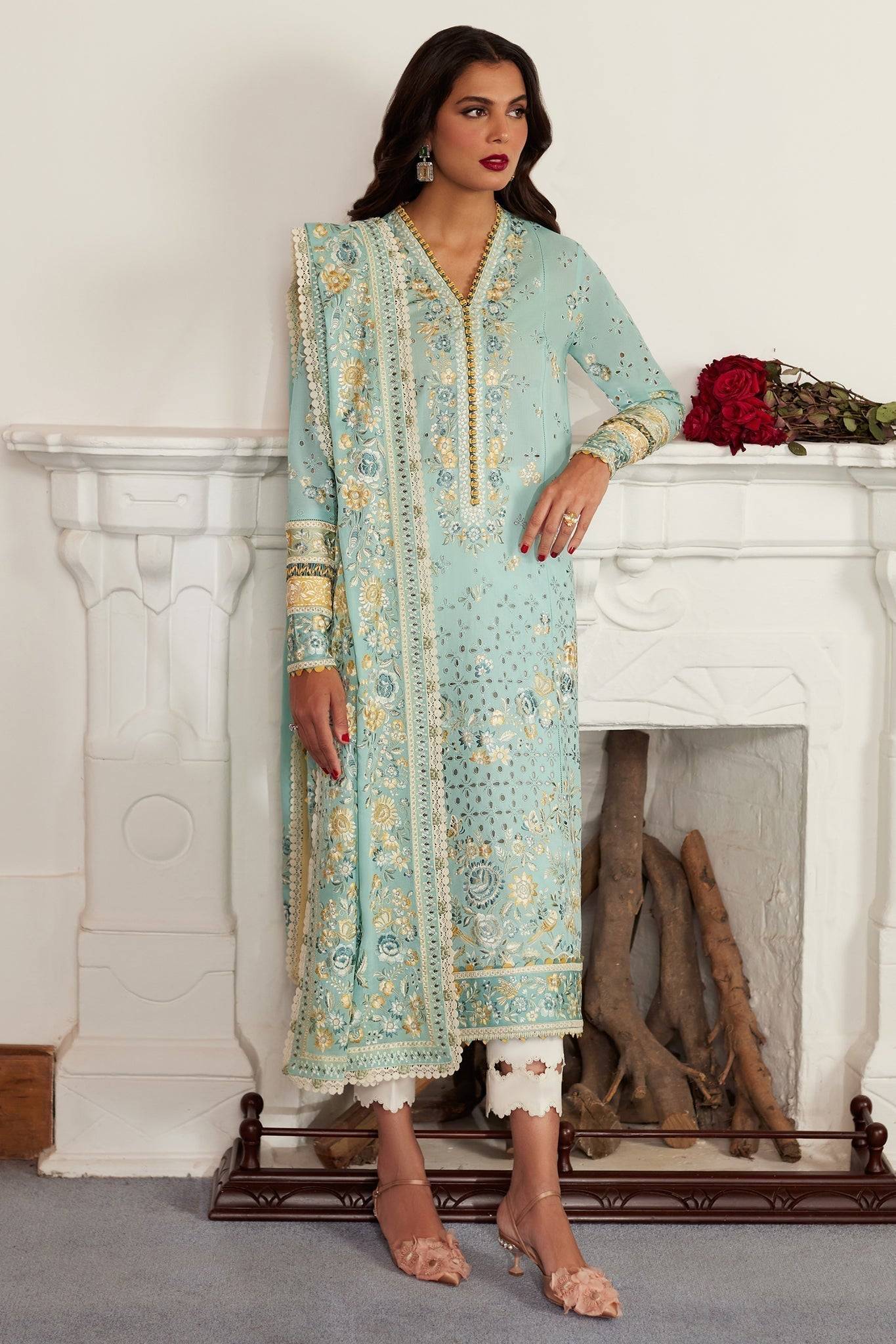 Elan | Lawn24 | IVANA (EL24-06 A) - Pakistani Designer Dress - by Elan | Type: Luxury - 100% Original at Saira Sultan