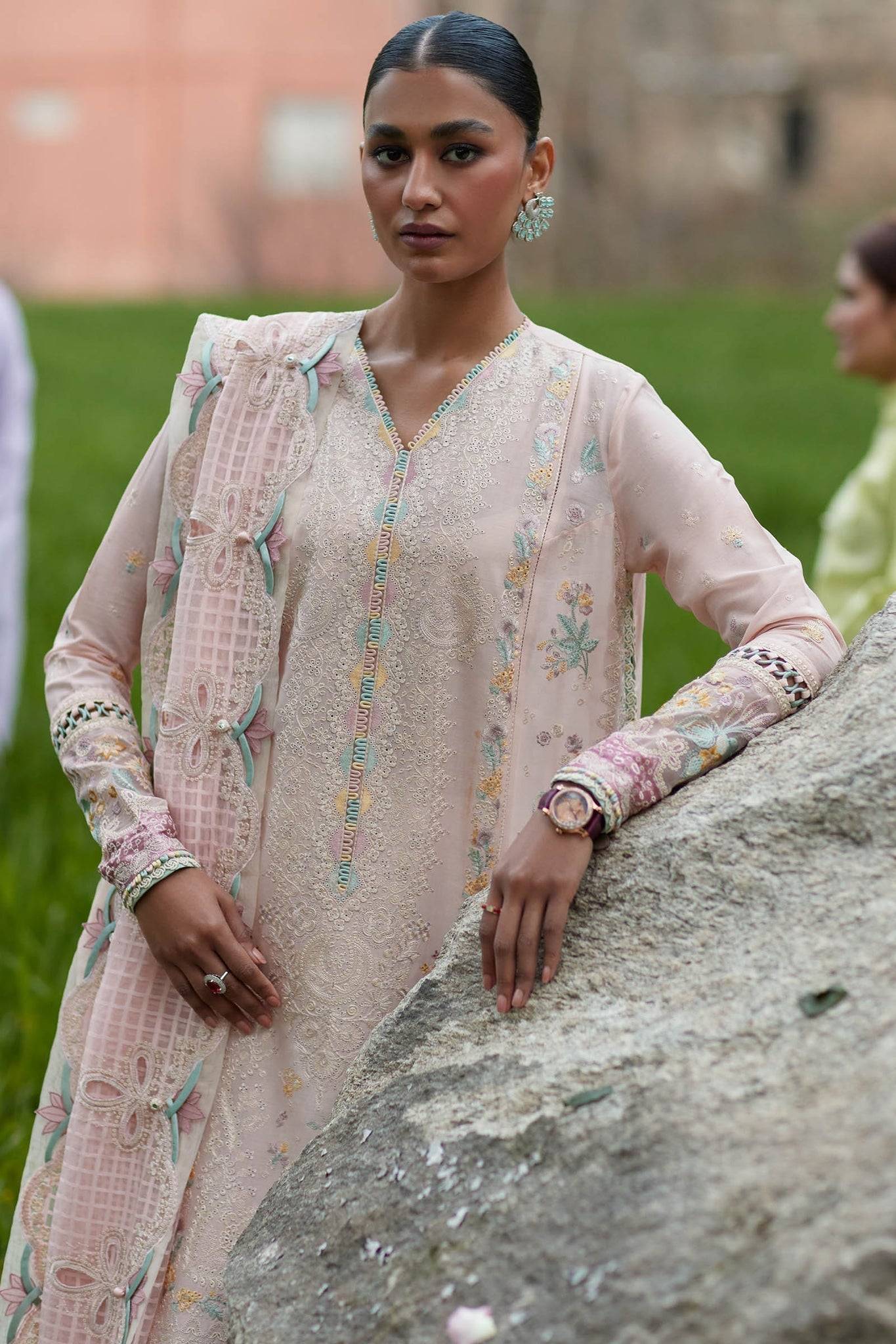 Elan | Lawn24 | NEZIHA (EL24-05 B) - Pakistani Designer Dress - by Elan | Type: Luxury - 100% Original at Saira Sultan