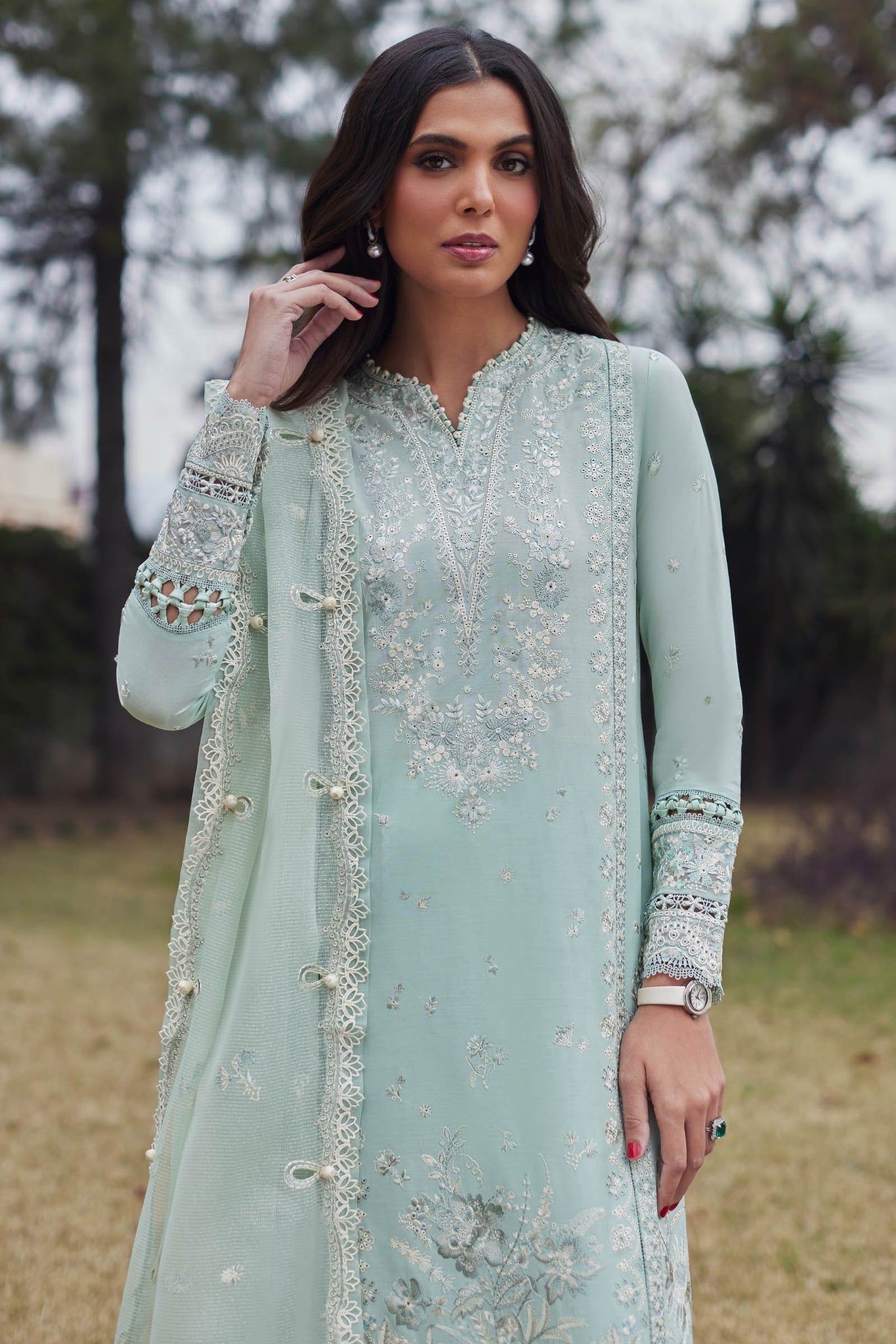 Elan | Lawn24 | MINA (EL24-01 B) - Pakistani Designer Dress - by Elan | Type: Luxury - 100% Original at Saira Sultan