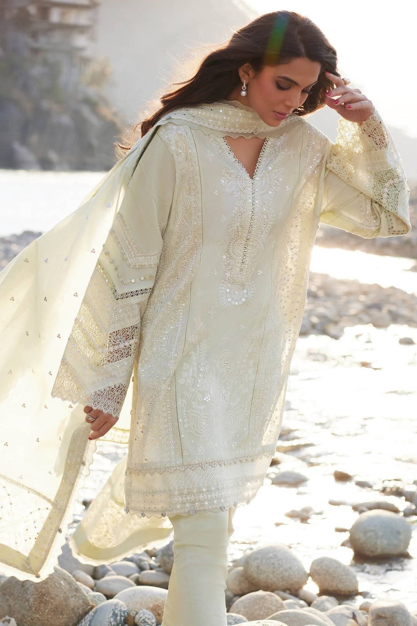 Elan | Lawn24 | ZEINA (EL24-12 A) - Pakistani Designer Dress - by Elan | Type: Luxury - 100% Original at Saira Sultan
