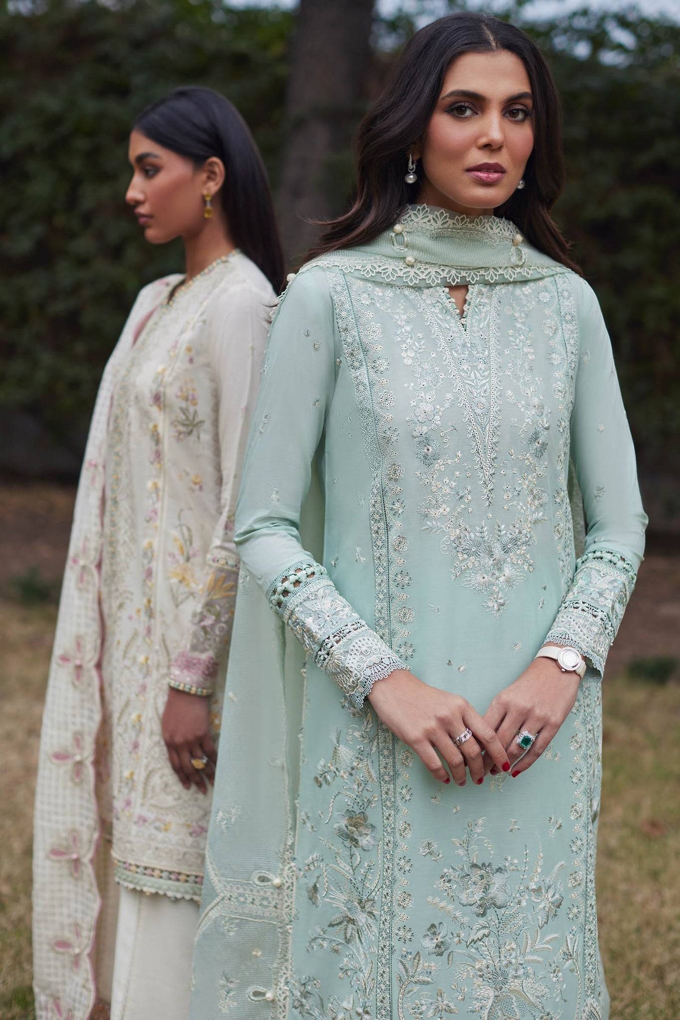 Elan | Lawn24 | MINA (EL24-01 B) - Pakistani Designer Dress - by Elan | Type: Luxury - 100% Original at Saira Sultan