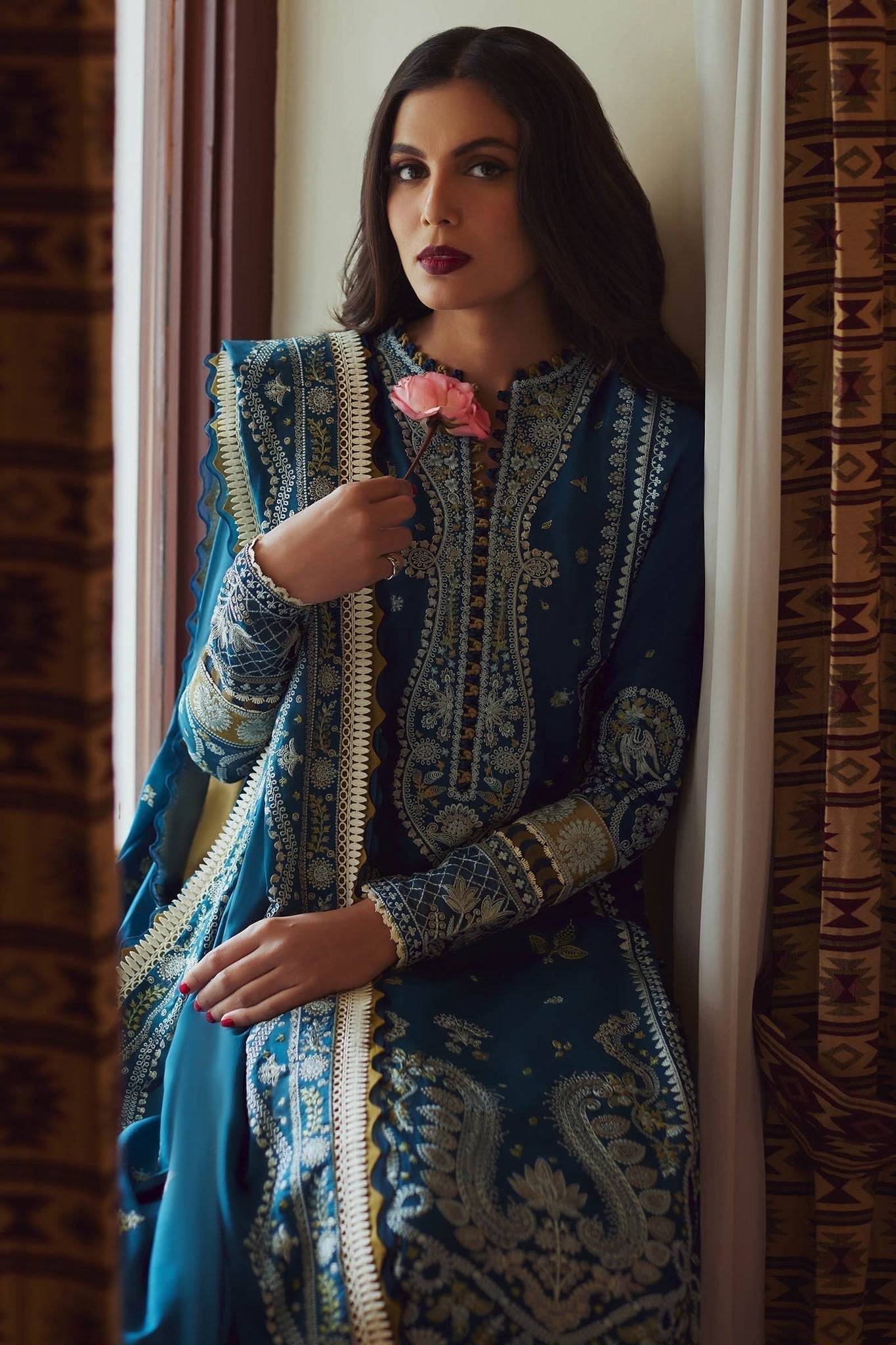 Elan | Lawn24 | MAHROSH (EL24-04 A) - Pakistani Designer Dress - by Elan | Type: Luxury - 100% Original at Saira Sultan