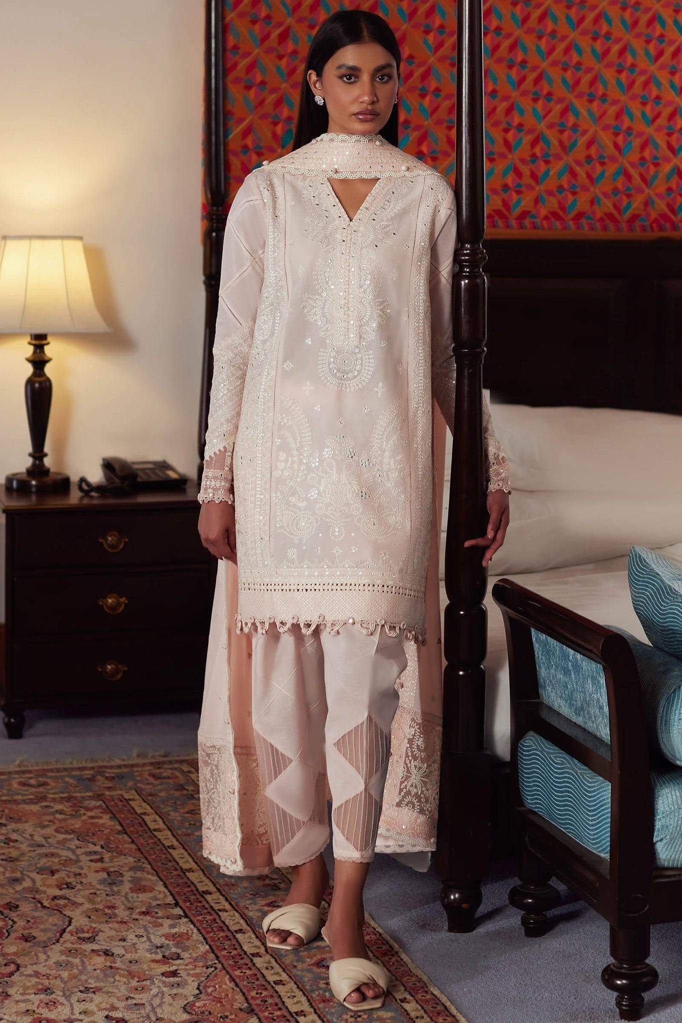 Elan | Lawn24 | ZEINA (EL24-12 B) - Pakistani Designer Dress - by Elan | Type: Luxury - 100% Original at Saira Sultan