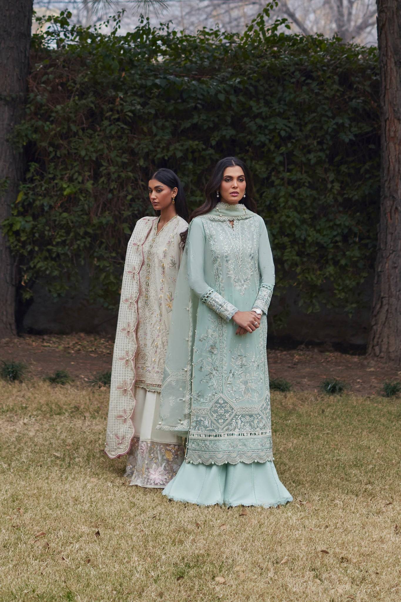 Elan | Lawn24 | MINA (EL24-01 B) - Pakistani Designer Dress - by Elan | Type: Luxury - 100% Original at Saira Sultan