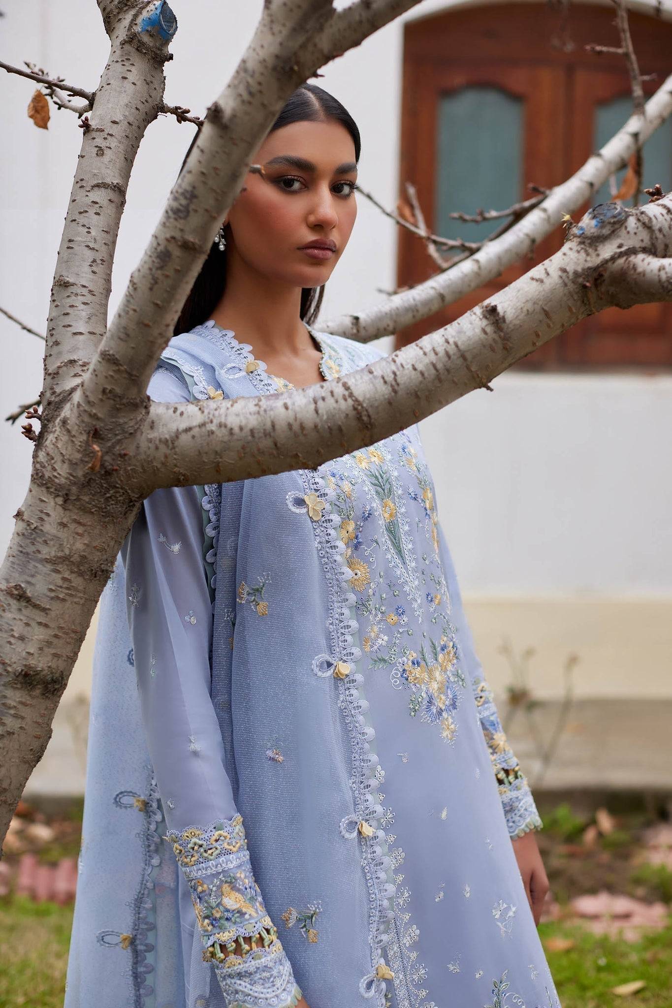 Elan | Lawn24 | MINA (EL24-01 A) - Pakistani Designer Dress - by Elan | Type: Luxury - 100% Original at Saira Sultan