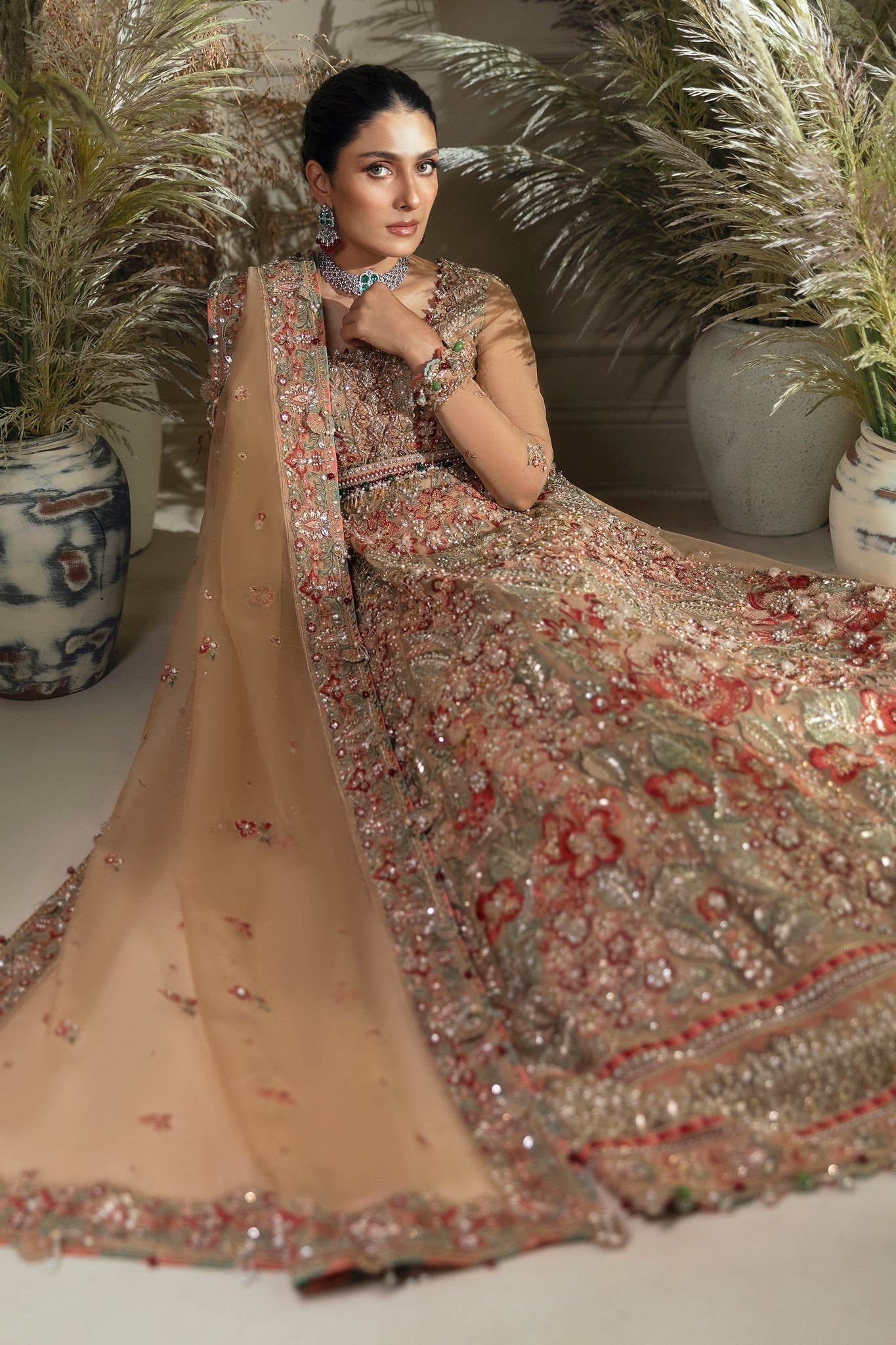 Elan | Wedding Festive 24 | MAHARANI (EC24-04) XL Beige Poly Organza