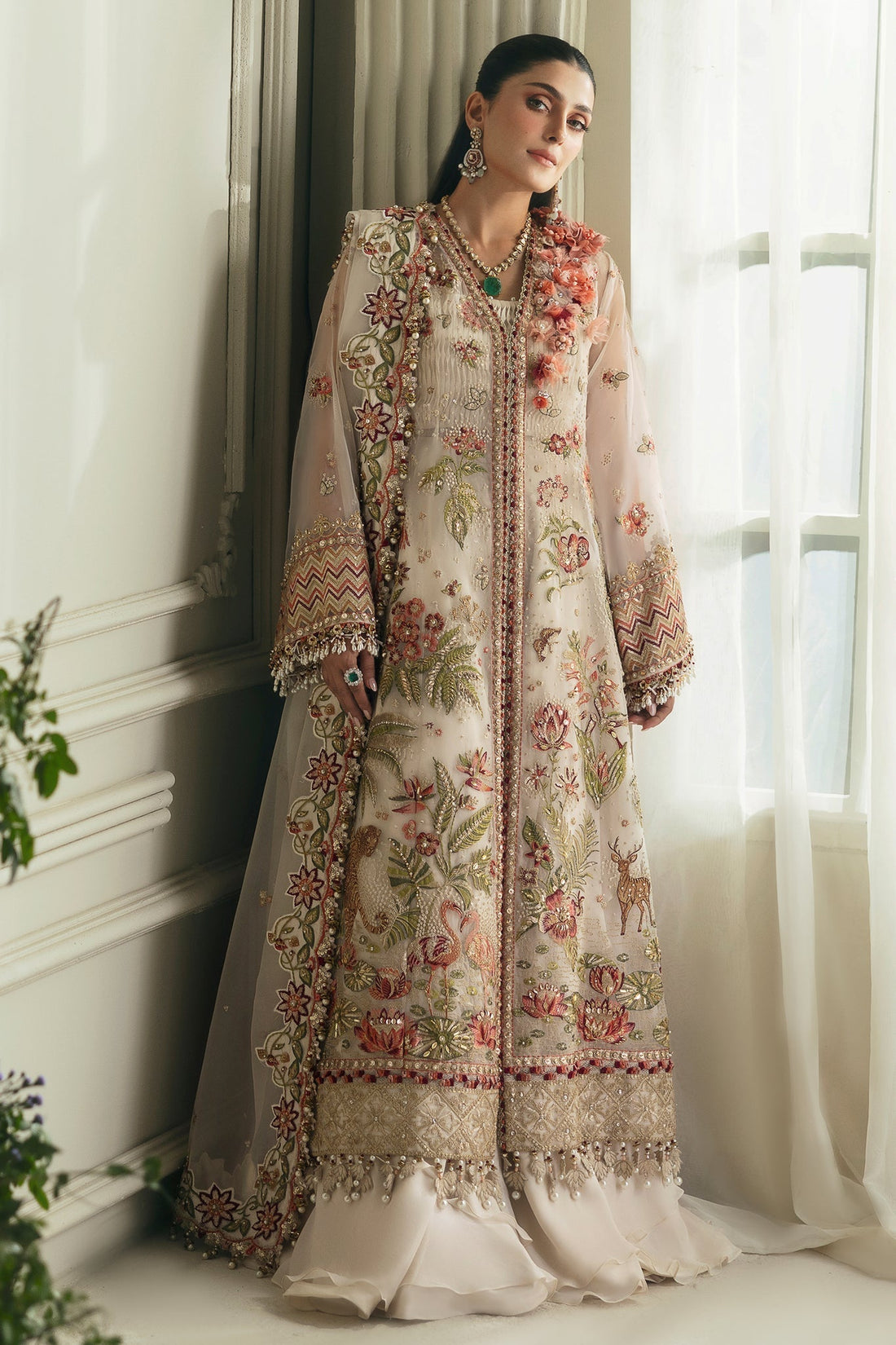 Elan | Wedding Festive 24 | BOTANICAL BLISS (EC24-02) XS Ivory Poly Organza