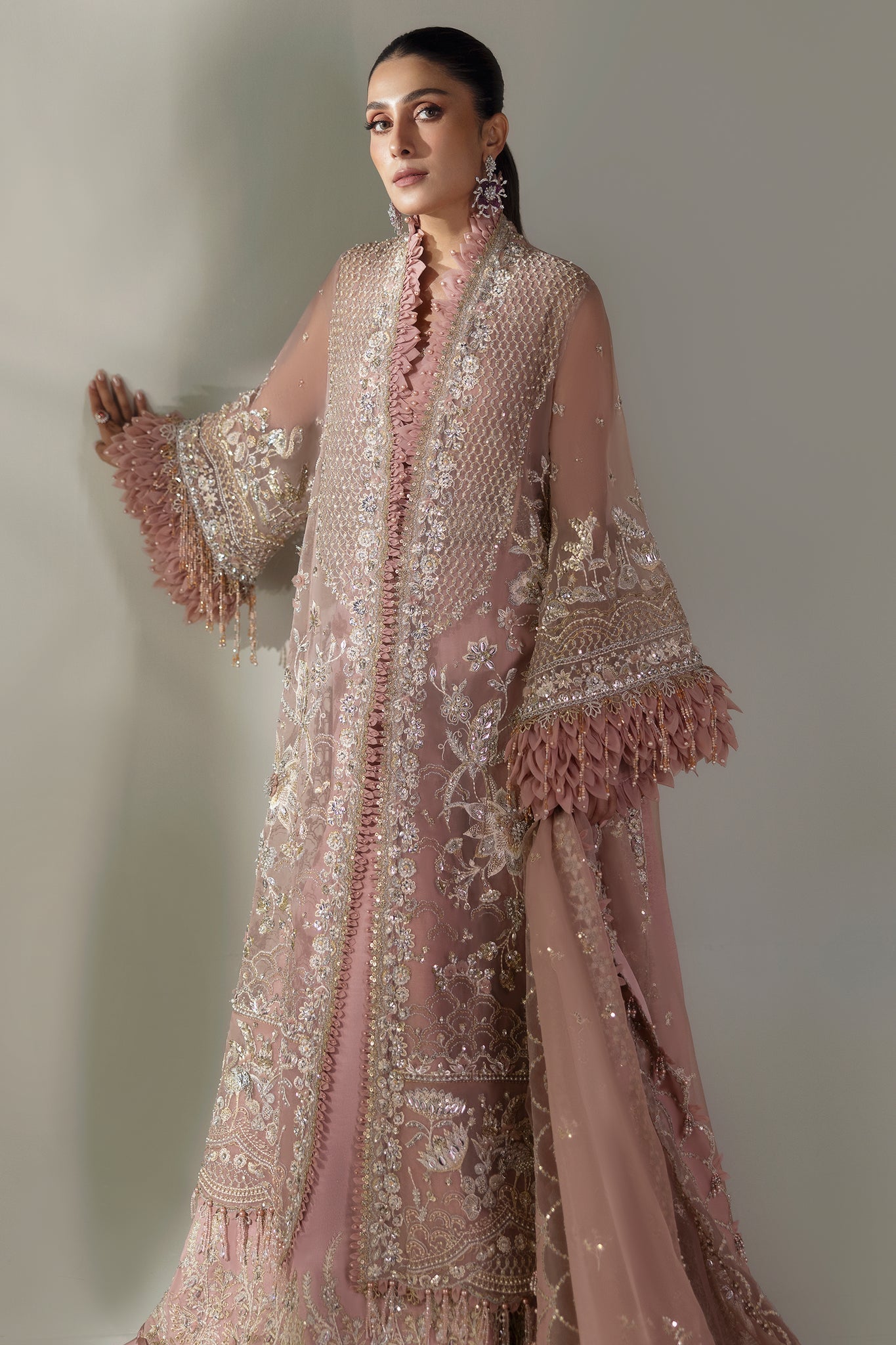 Elan | Wedding Festive 24 | CELESTIAL PETALS (EC24-07) XL Blush Pink Poly Organza