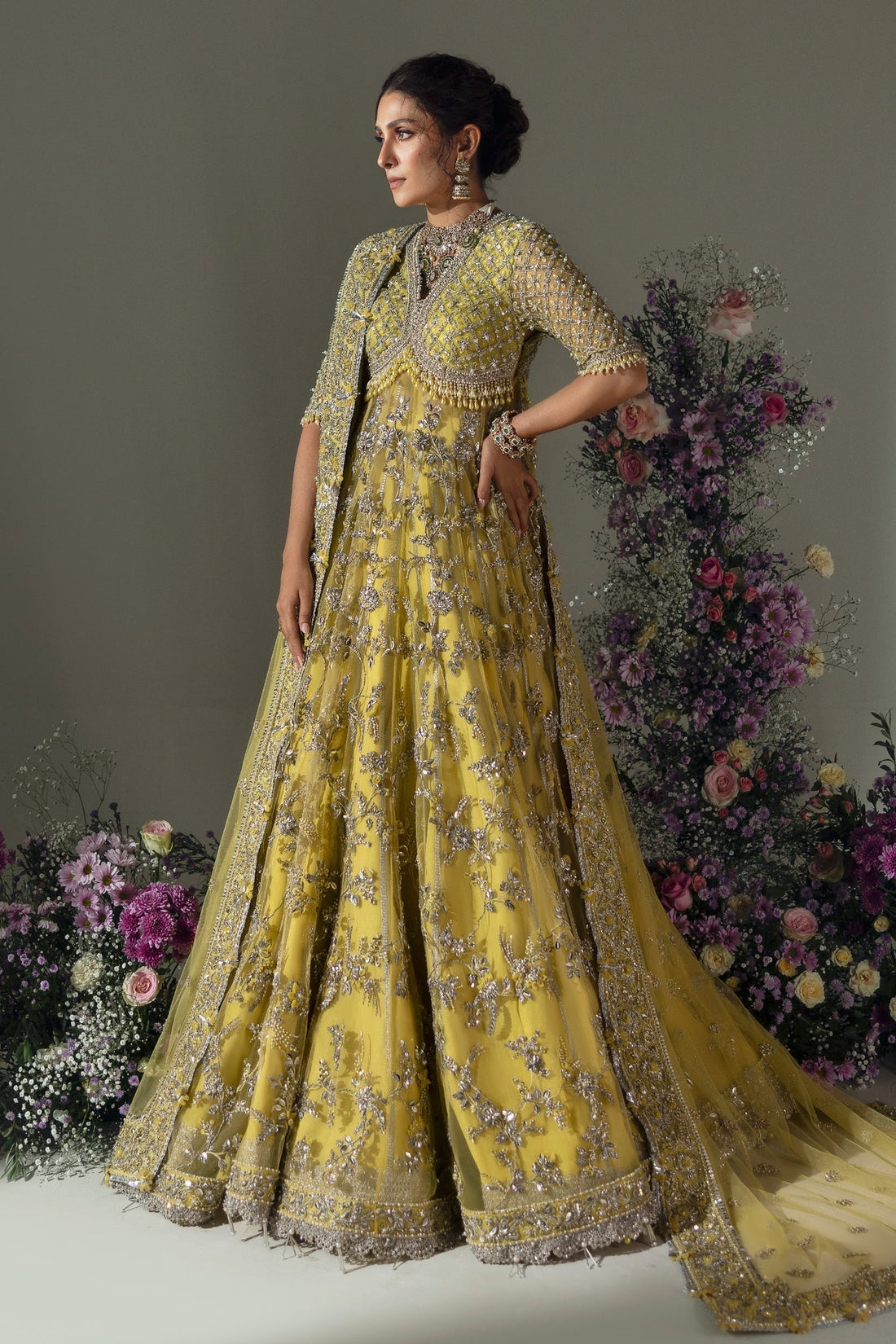 Elan | Wedding Festive 24 | BOTANICAL BLISS (EC24-02) XS Poly Net Lime Yellow