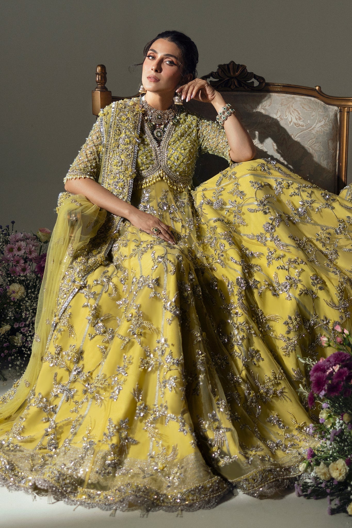 Elan | Wedding Festive 24 | BOTANICAL BLISS (EC24-02) XL Poly Net Lime Yellow