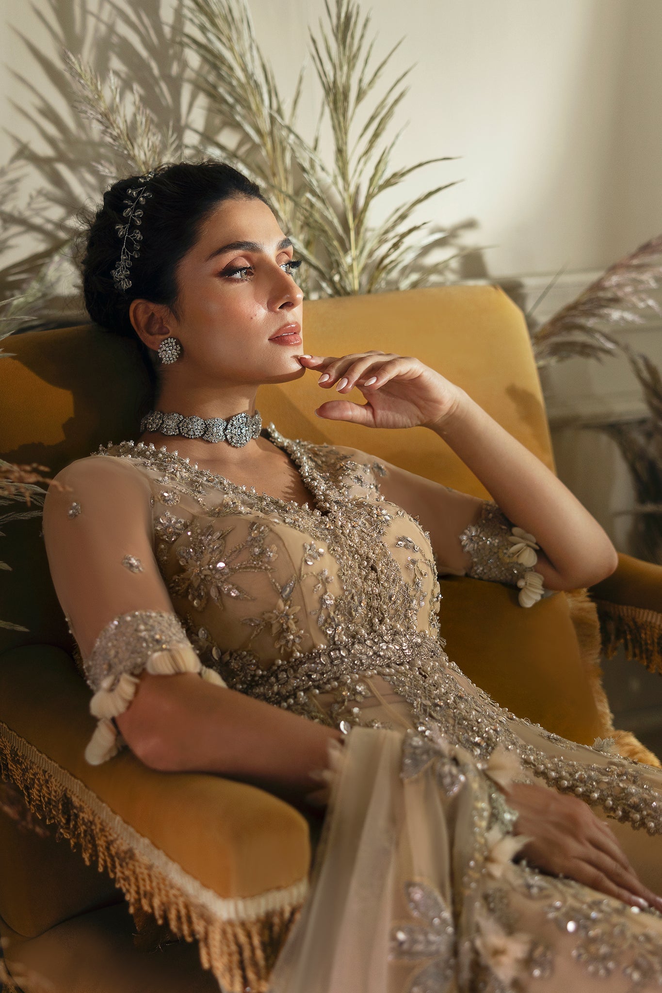 Elan | Wedding Festive 24 | PEARL OF TRANQUILITY (EC24-08) L Skin Poly Net