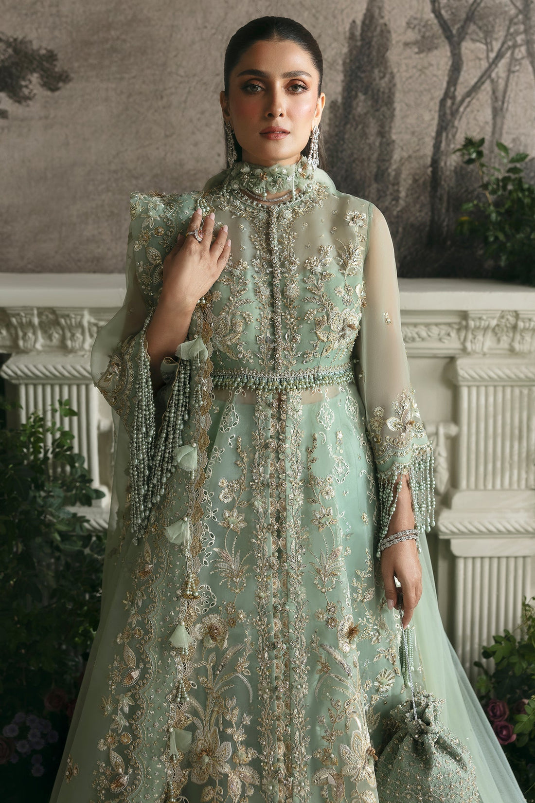 Elan | Wedding Festive 24 | SEA OF SERENITY (EC24-06) XS Mint Green Poly Organza