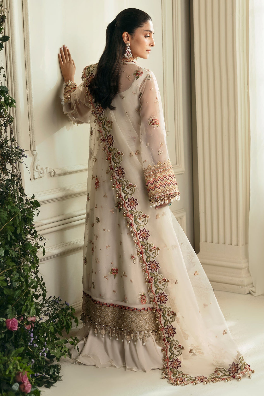 Elan | Wedding Festive 24 | BOTANICAL BLISS (EC24-02) XS Ivory Poly Organza