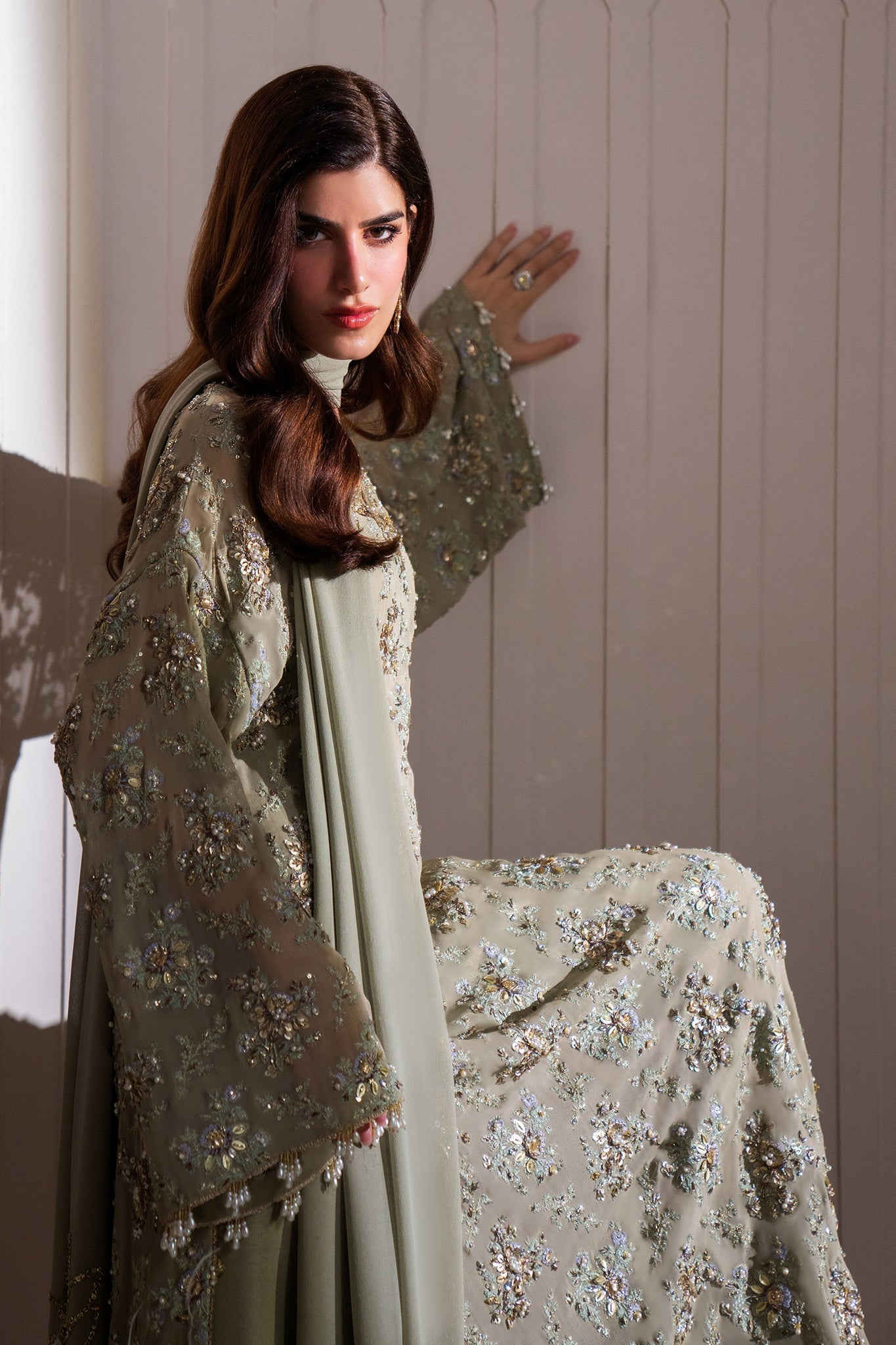 Elan | Elitarie Wedding Formals | CLART‰ (EP-21215) - Pakistani Designer Dress - by Elan | Type: Ladies Clothes - 100% Original at Saira Sultan