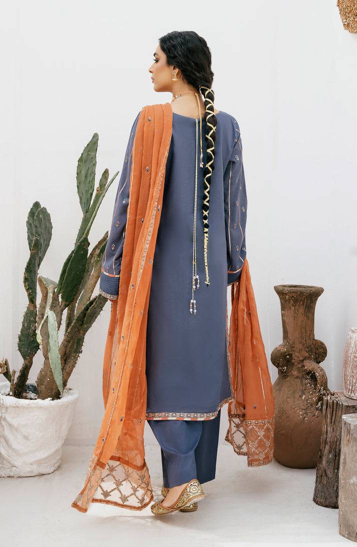 Emaan Adeel | Gul Mohr Eid Pret | AMBER - Pakistani Designer Dress - by Emaan Adeel | Type: Luxury - 100% Original at Saira Sultan