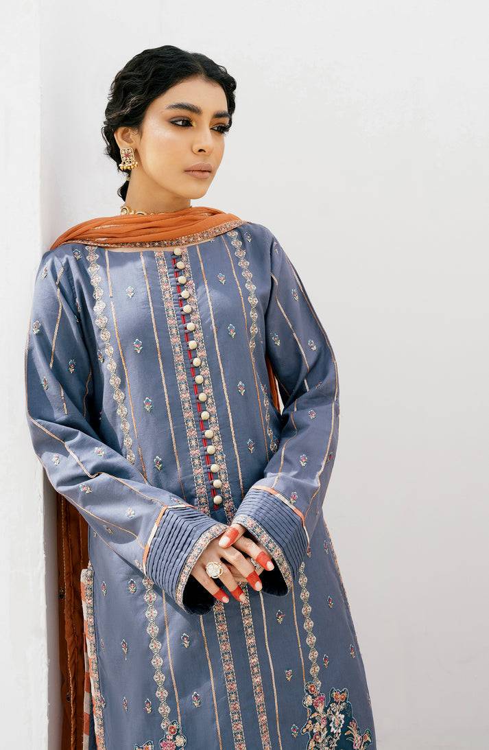 Emaan Adeel | Gul Mohr Eid Pret | AMBER - Pakistani Designer Dress - by Emaan Adeel | Type: Luxury - 100% Original at Saira Sultan