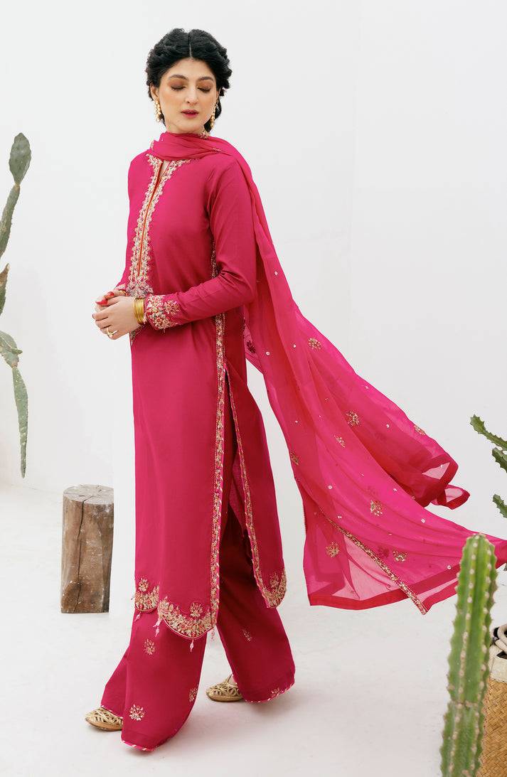 Emaan Adeel | Gul Mohr Eid Pret | DANEEN - Pakistani Designer Dress - by Emaan Adeel | Type: Luxury - 100% Original at Saira Sultan
