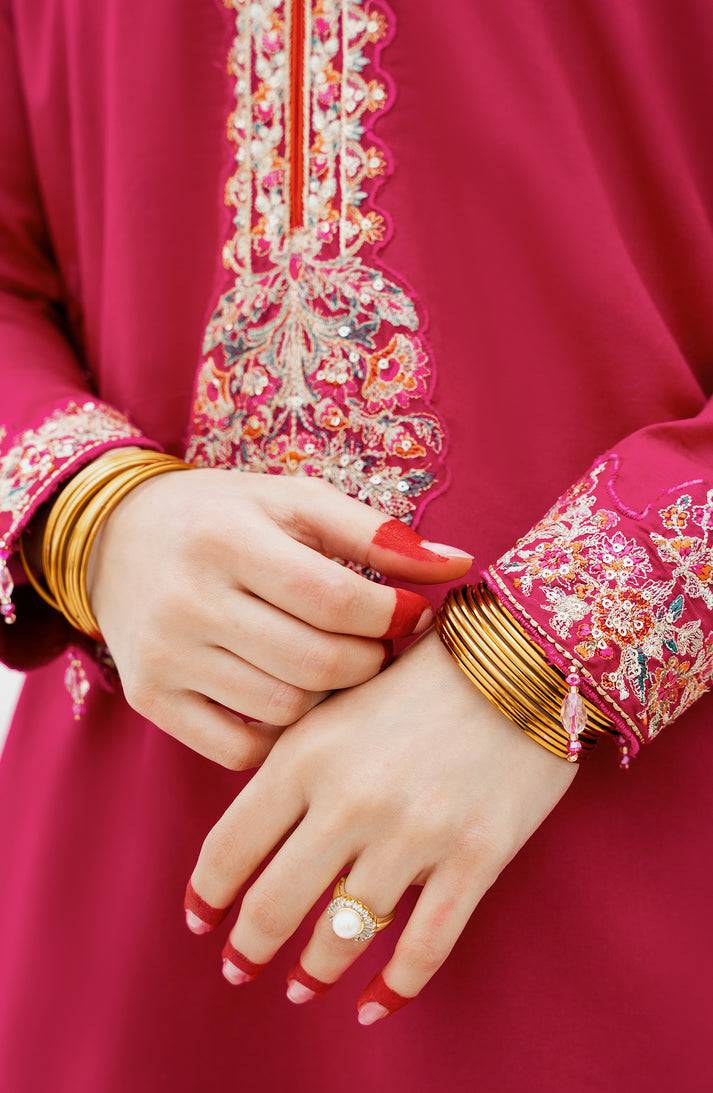 Emaan Adeel | Gul Mohr Eid Pret | DANEEN - Pakistani Designer Dress - by Emaan Adeel | Type: Luxury - 100% Original at Saira Sultan