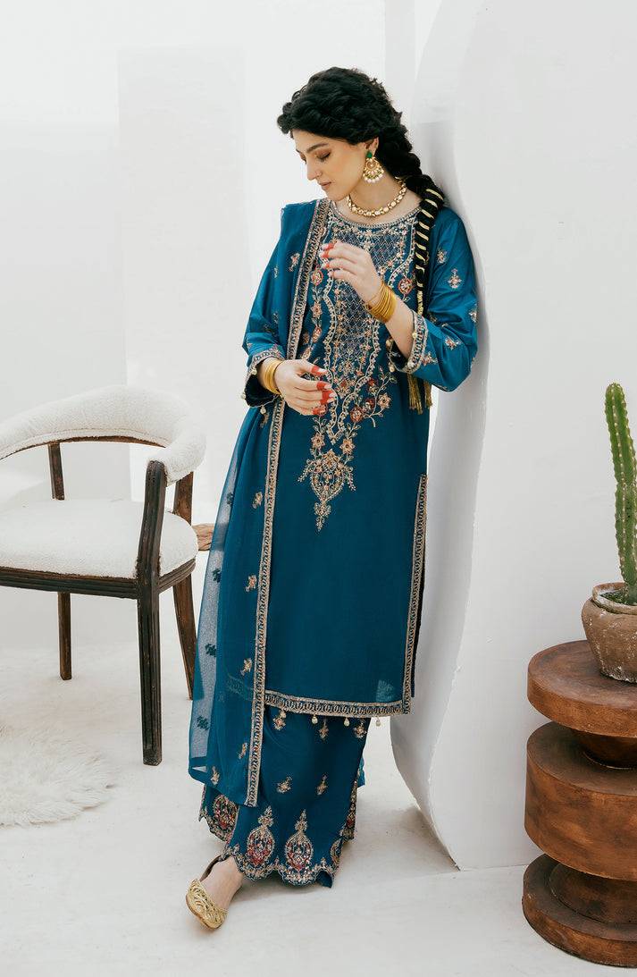 Emaan Adeel | Gul Mohr Eid Pret | ZABEEN - Pakistani Designer Dress - by Emaan Adeel | Type: Luxury - 100% Original at Saira Sultan